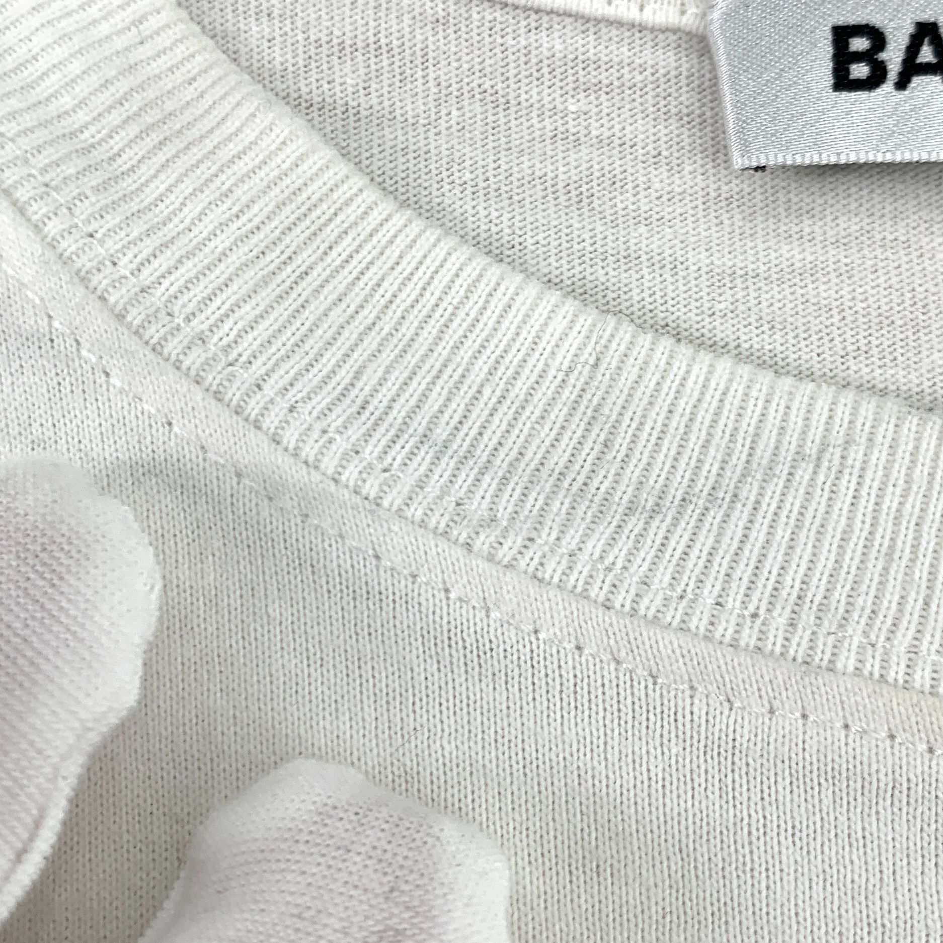 Balenciaga Balenciaga White Logo T-Shirt Unisex Cotton Casual Wear Size Size M / US 6-8 / IT 42-44 - 6 Thumbnail