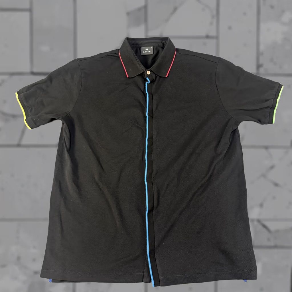 Vintage PS Paul Smith Shirt Mens XL Black Short Sleeve Polo Knit Cotton Collar Button Up Size US XL / EU 56 / 4 - 1 Thumbnail