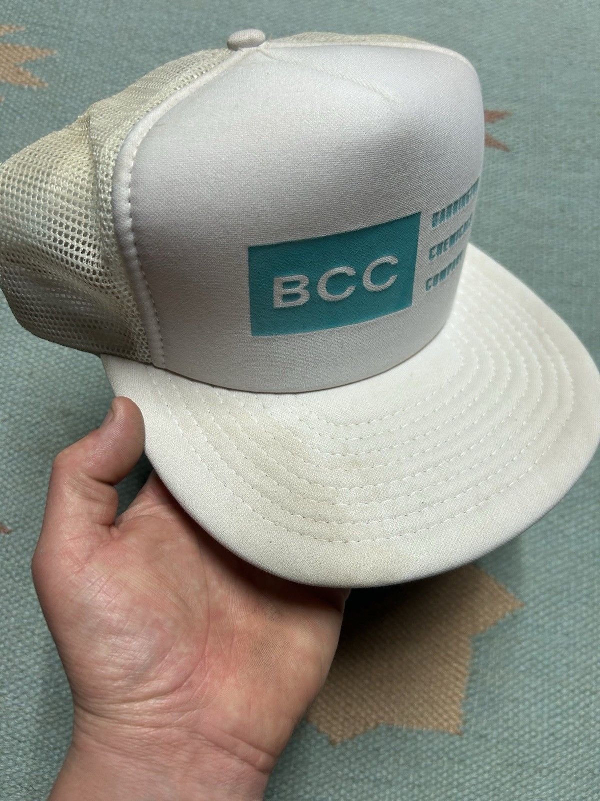 Vintage Vtg trucker hat mesh Barrington chemicals company BCC snap Size ONE SIZE - 3 Thumbnail