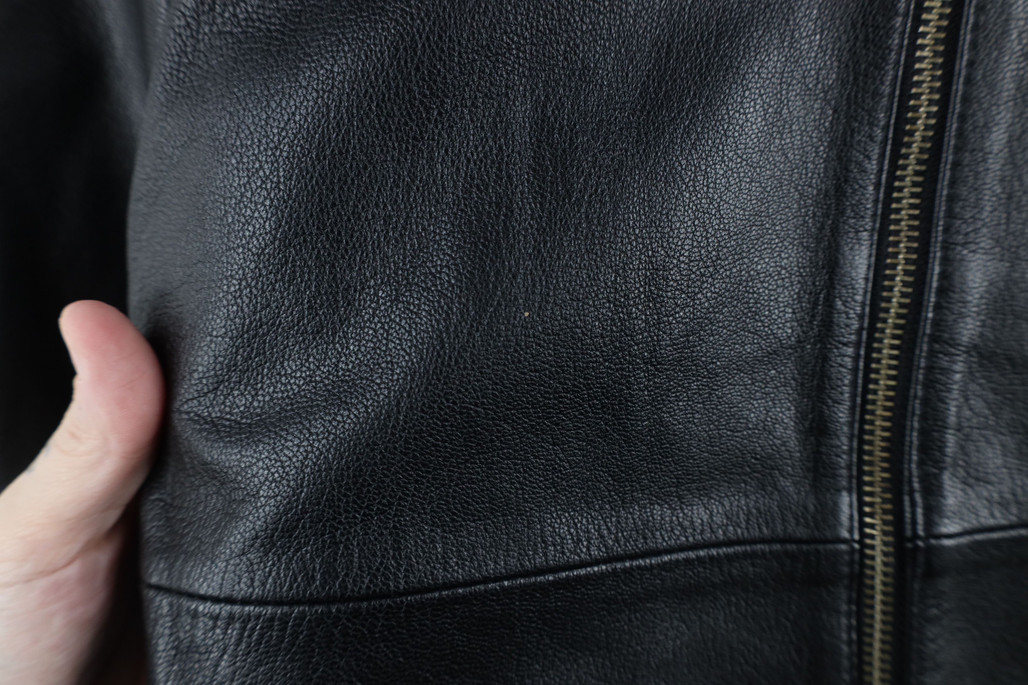 Esprit × Vintage Vintage 90s Y2K Esprit Cropped Leather Motorcycle Jacket Size XS / US 0-2 / IT 36-38 - 4 Thumbnail