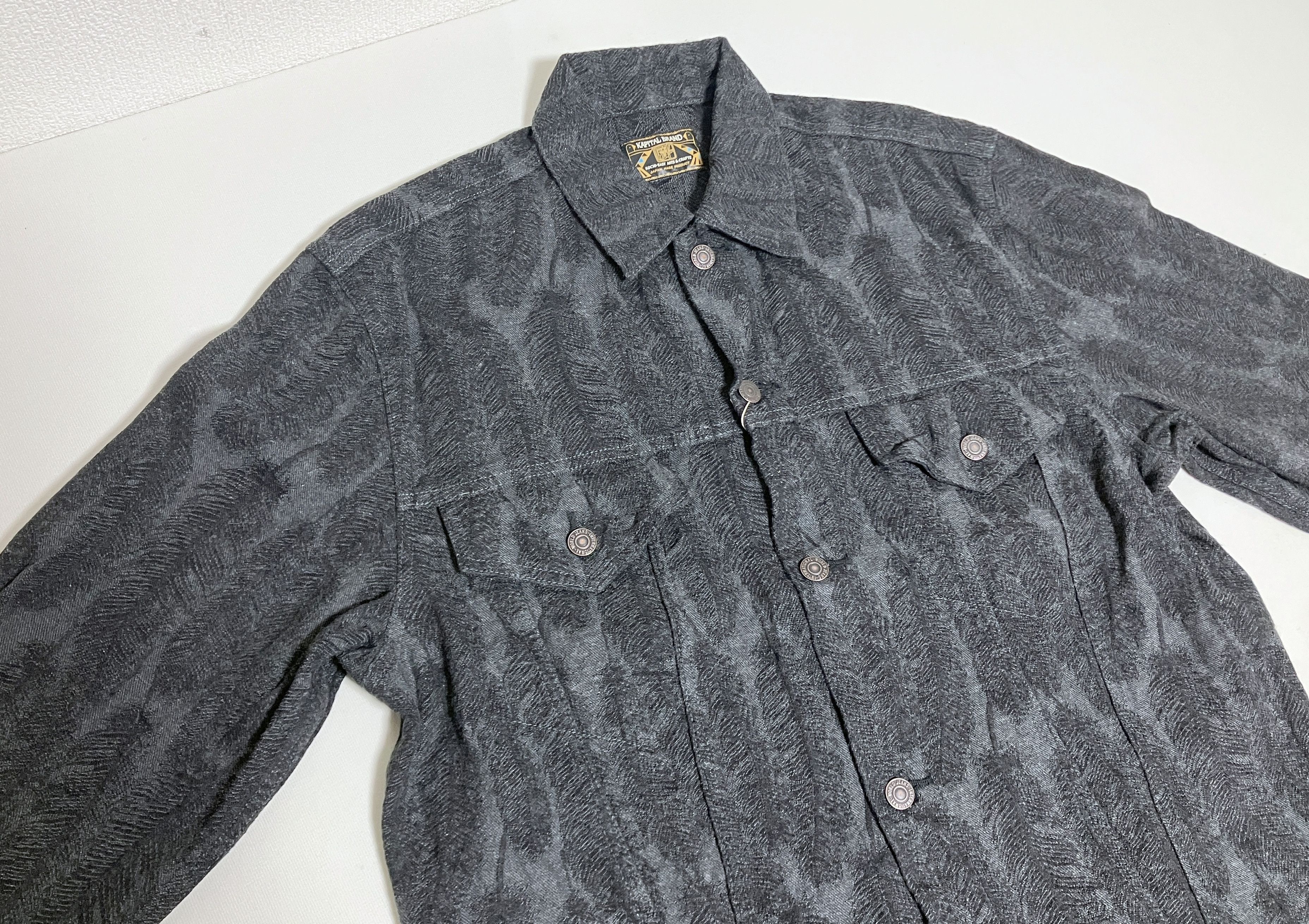 Kapital Kapital 12oz Magpie feather Denim 3rd Jacket black new 5 Size US XXL / EU 58 / 5 - 2 Thumbnail
