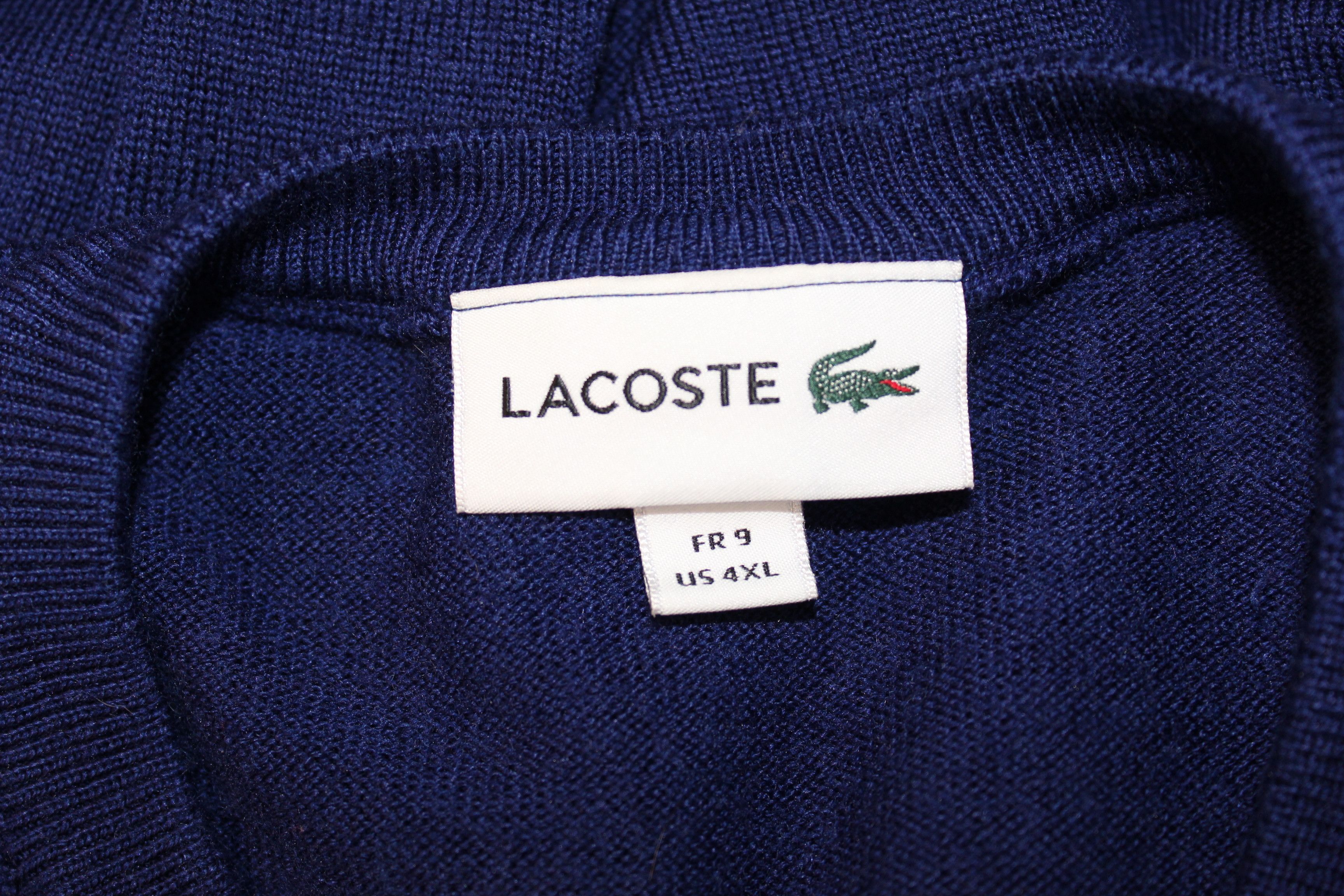 Lacoste LACOSTE Wool Knitted Cardigan Sweater Size 3XL Size US XXL / EU 58 / 5 - 7 Thumbnail
