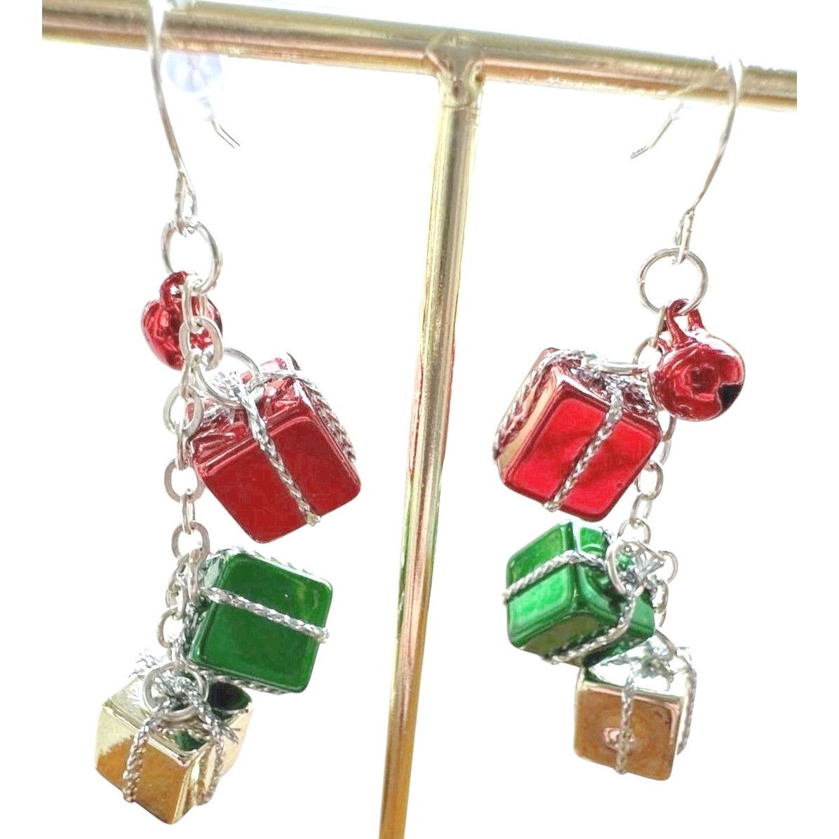 Handmade Christmas Gift Earrings Dangle Hooks New Festive Presents Ho Size ONE SIZE - 2 Thumbnail