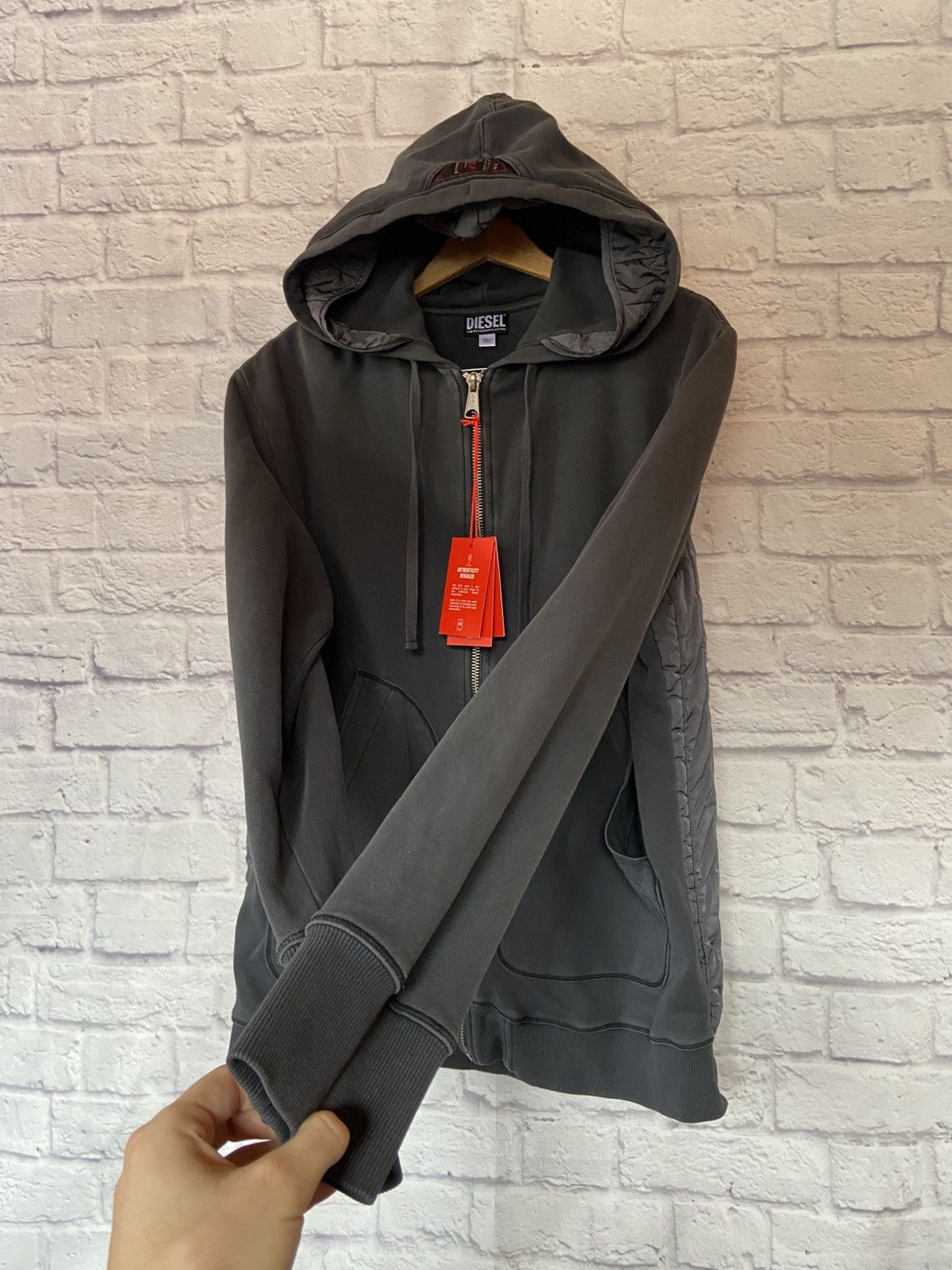 Diesel Diesel Hybrid Puffer Zip Hoodie Size US XL / EU 56 / 4 - 13 Thumbnail