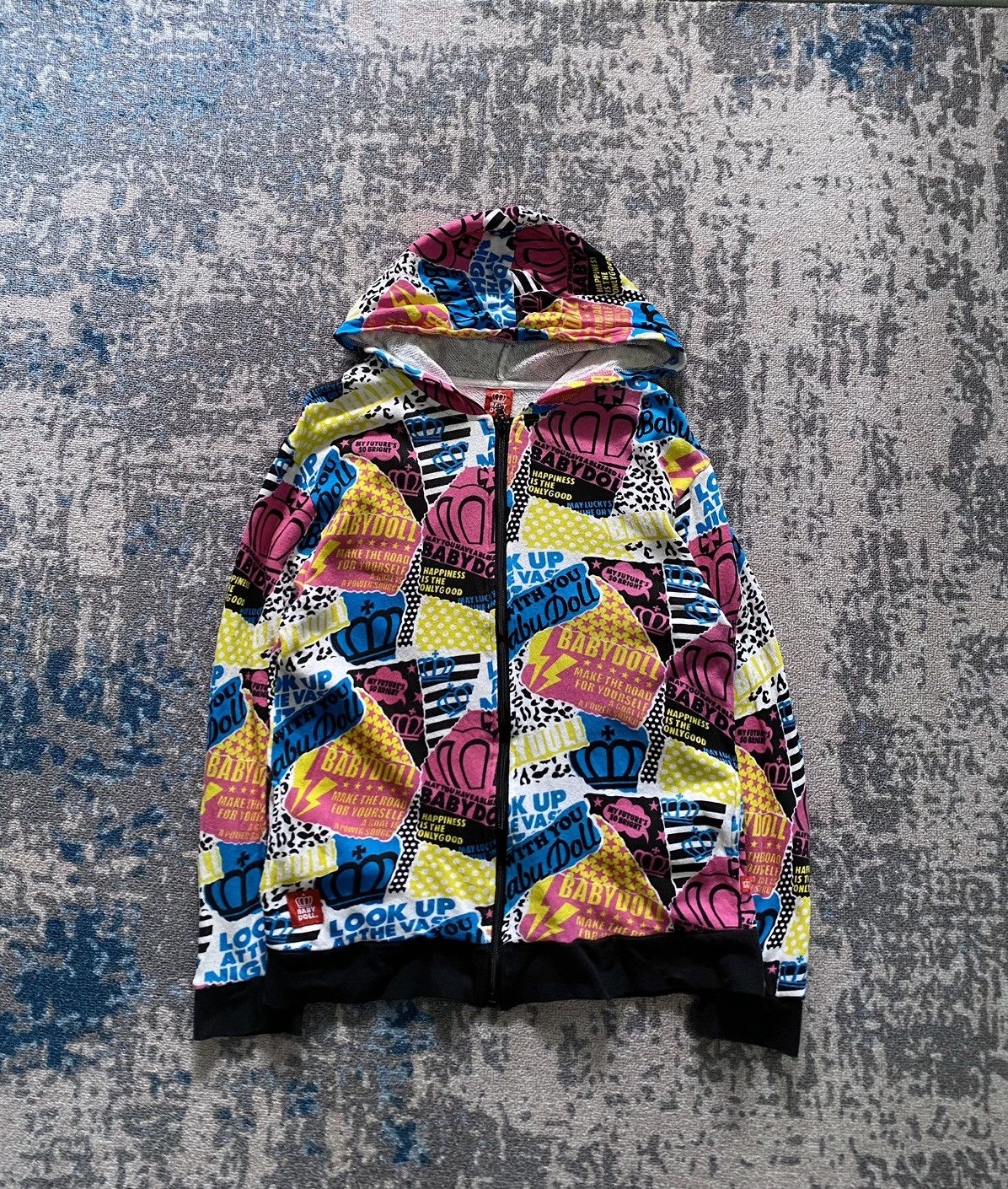 Hysteric Glamour Japanes Baby Doll Multicollor Zip Hoodie Size US L / EU 52-54 / 3 - 1 Thumbnail
