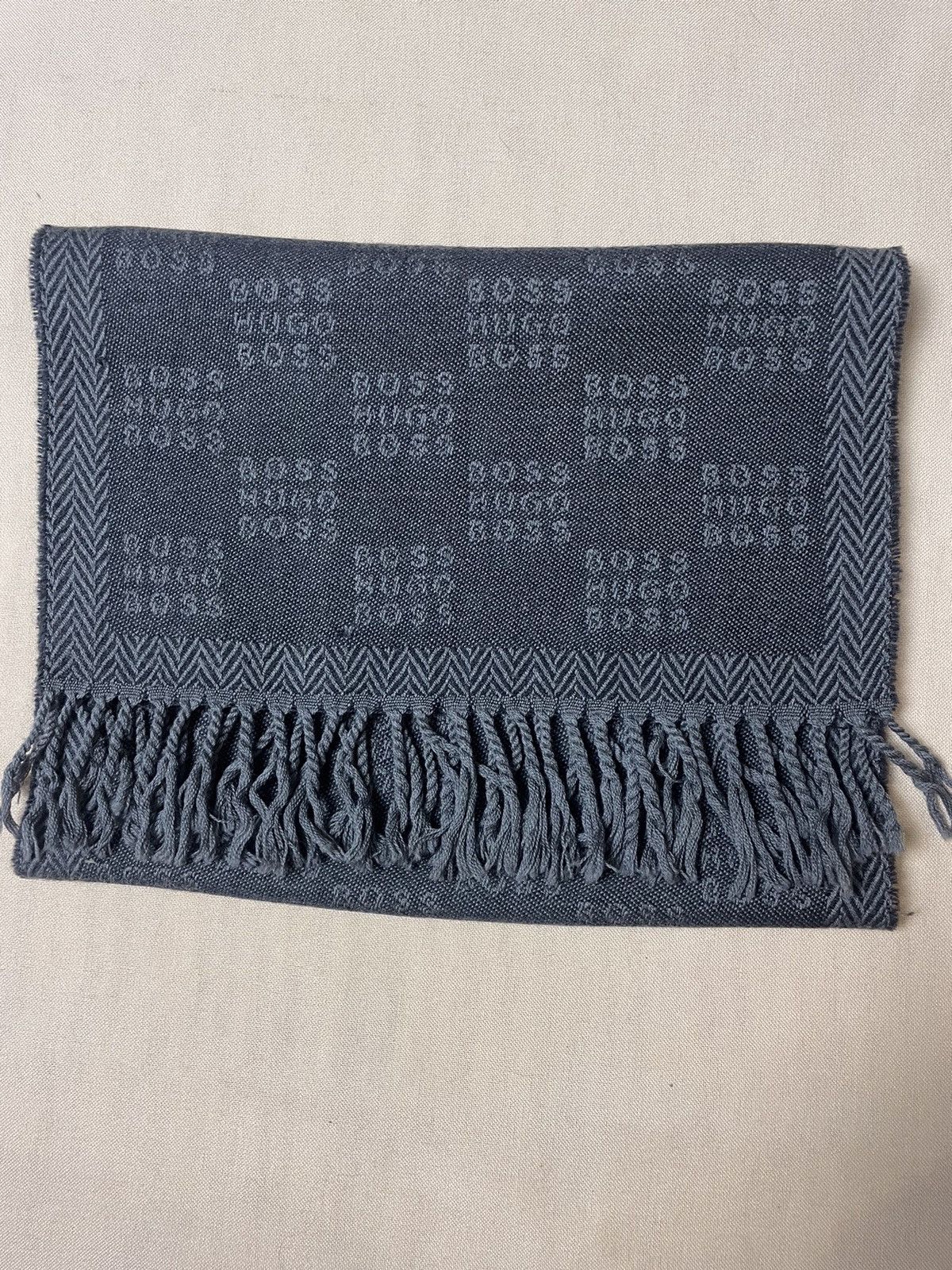 Hugo Boss Hugo Boss wool gray logo scarf Size ONE SIZE - 10 Thumbnail