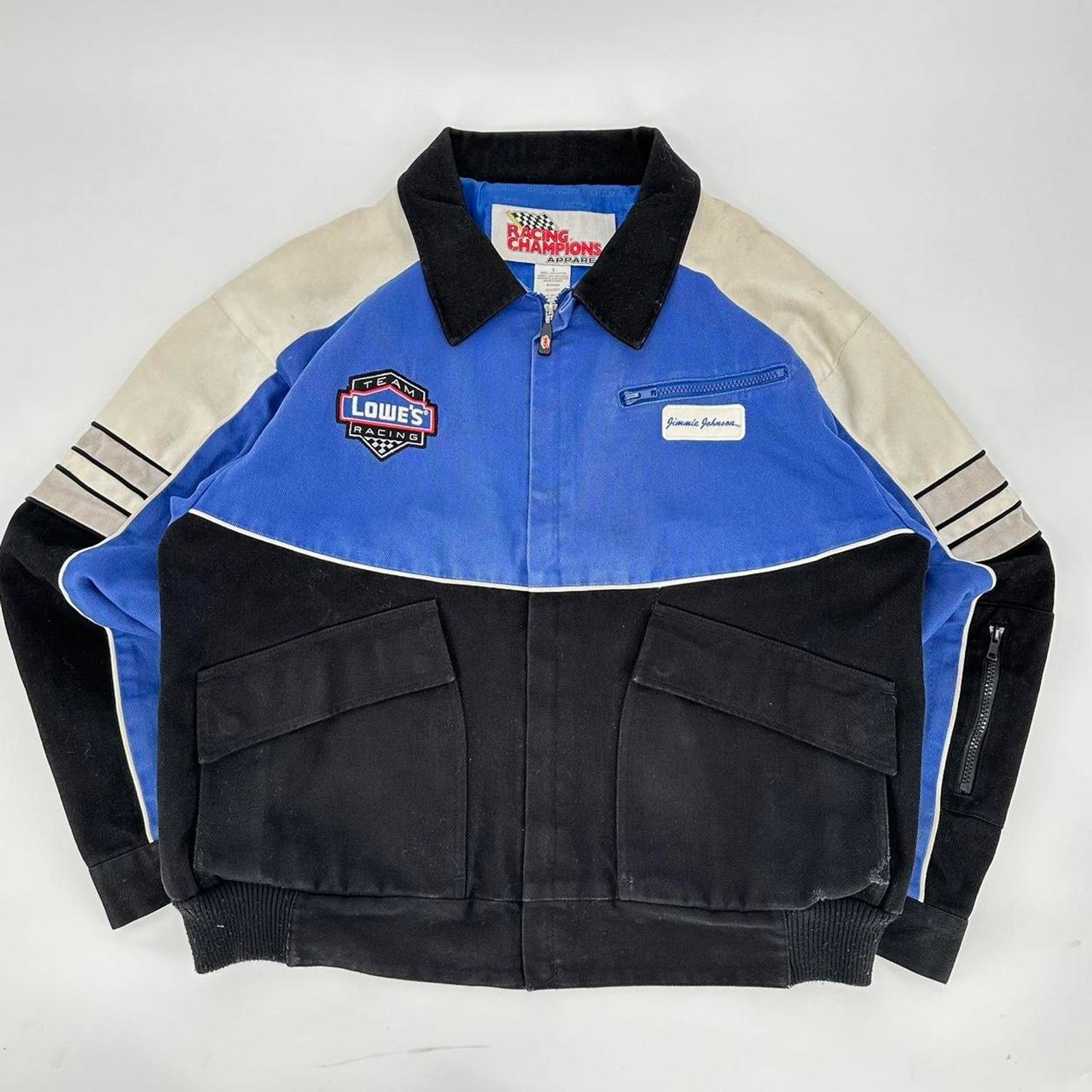 Reclaimed Crazy Jimmy Johnson Lowe’s Racing jacket boxy fit | Grailed