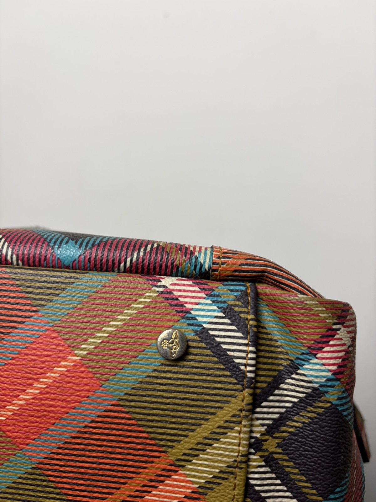 Vivienne Westwood FREE TAX! Vintage Vivienne Westwood Plaid Leather Handbag Size ONE SIZE - 9 Thumbnail