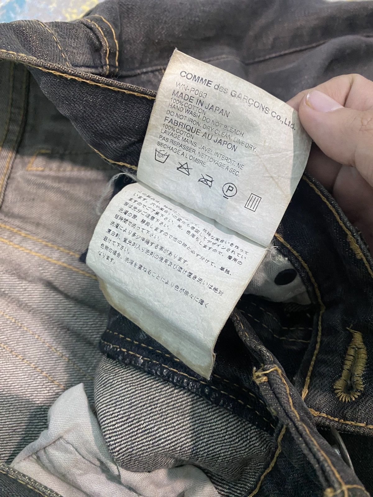 Junya Watanabe AD2004 Junya Watanabe X COMME des GARÇONS Denim Black Jeans Size US 34 / EU 50 - 20 Thumbnail