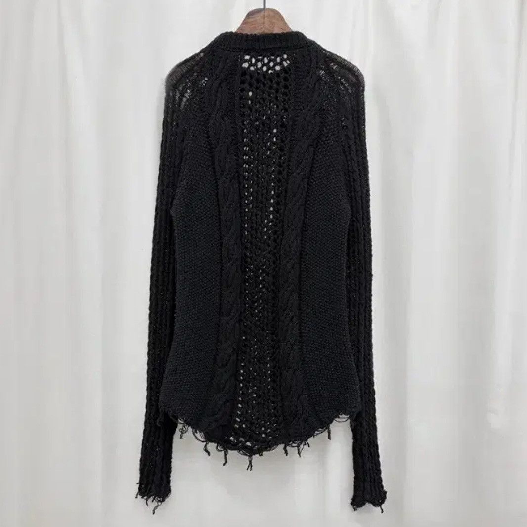 Balmain Balmain Mens Destroyed See-Through Cable Knit Size US M / EU 48-50 / 2 - 3 Thumbnail