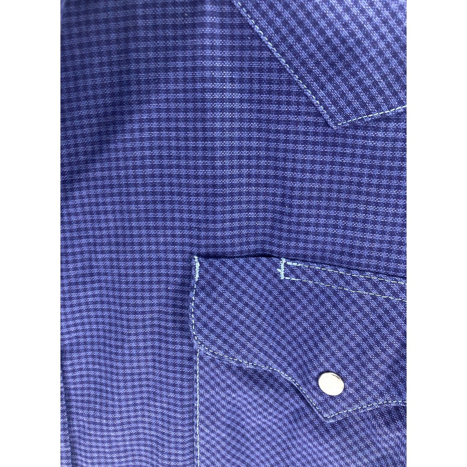 Vintage VINTAGE Ruddock Pearl Snap Shirt Men XL Blue Check Long Sleeve Western Rodeo Shirt Size US XL / EU 56 / 4 - 4 Thumbnail