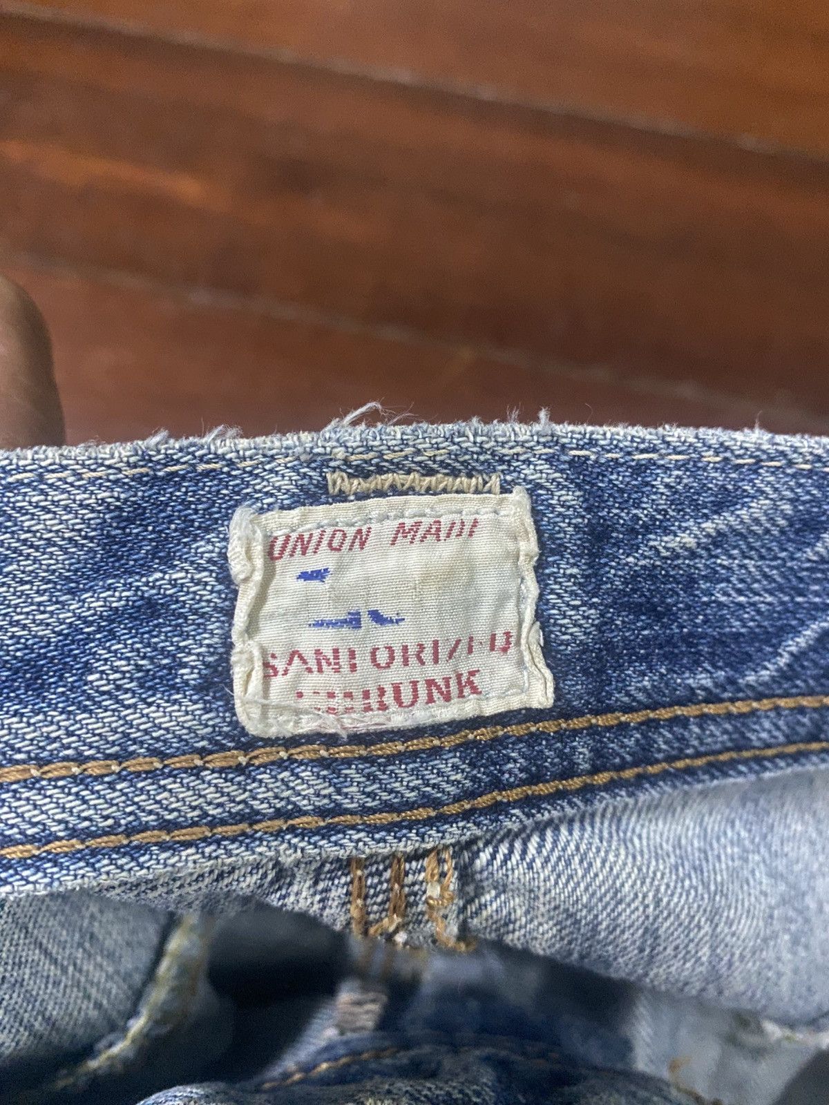 Lee Repro Vintage 50s Lee Jeans Sanforized mud wash distressed Size US 33 - 21 Thumbnail