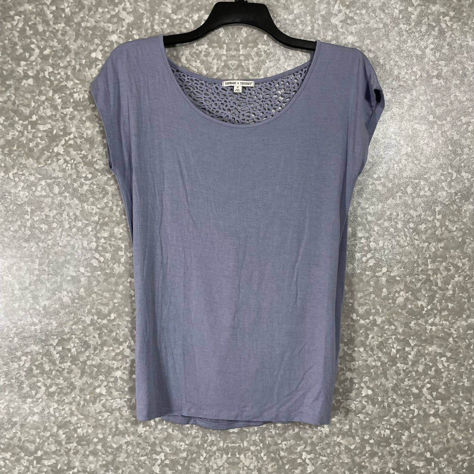 Threads 4 Thought Threads 4 Thought Lilac Lace Back Activewear Top - Small Size S / US 4 / IT 40 - 2 Thumbnail