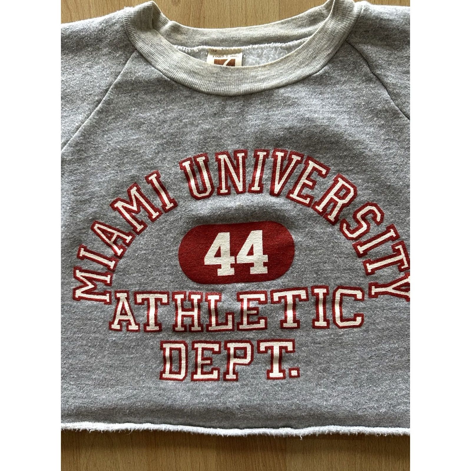 Logo 7 VINTAGE Logo 7 Shirt Womens L Gray 80s Miami University Athletic Dept Cropped Size L / US 10 / IT 46 - 2 Thumbnail