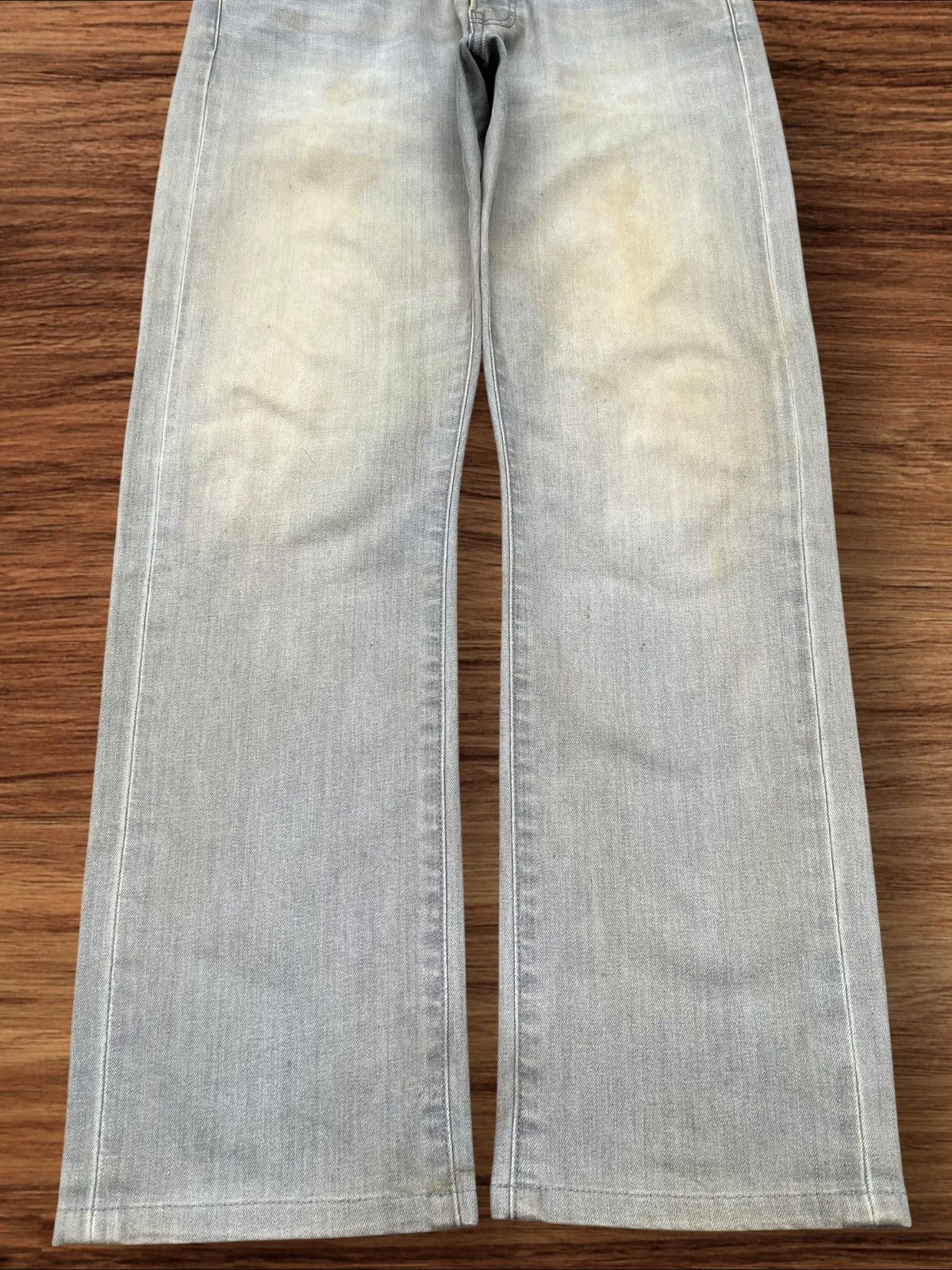 Japanese Brand × Jun Takahashi × Uniqlo Vintage Japanese Brand Grey Mud Washed Slim Straight Jeans Size US 31 - 5 Thumbnail