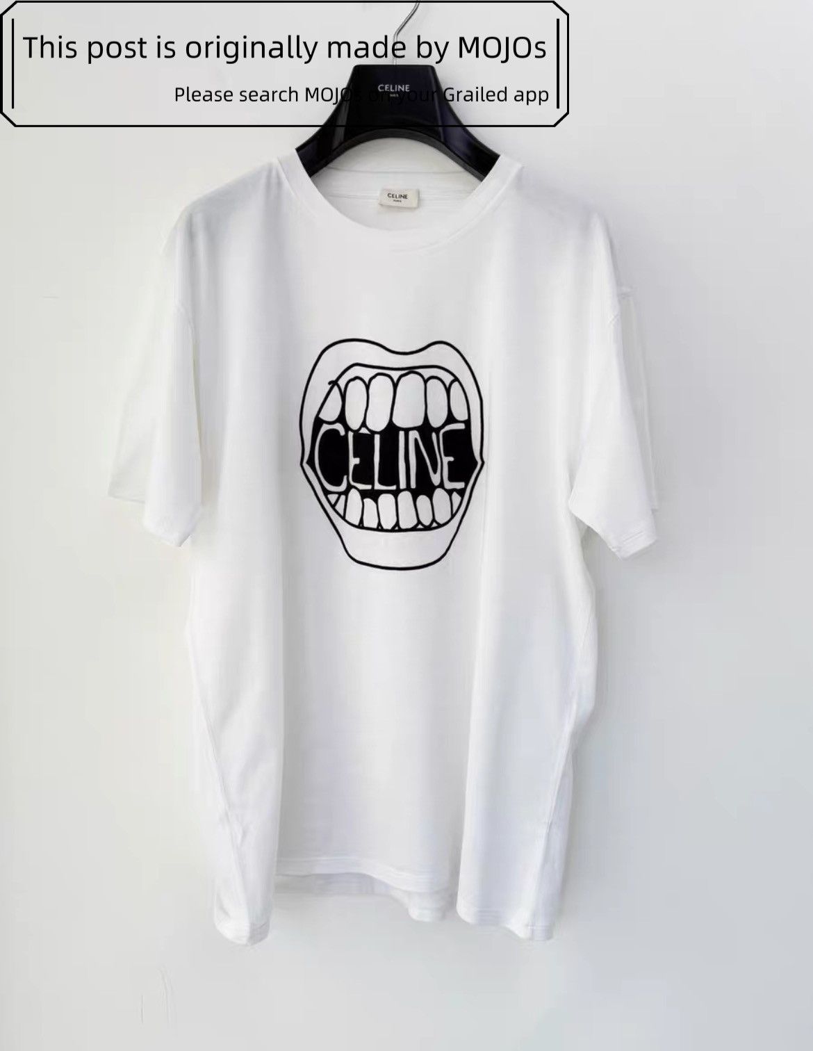 Celine × Hedi Slimane Celine Gradient Logo Print Grey
