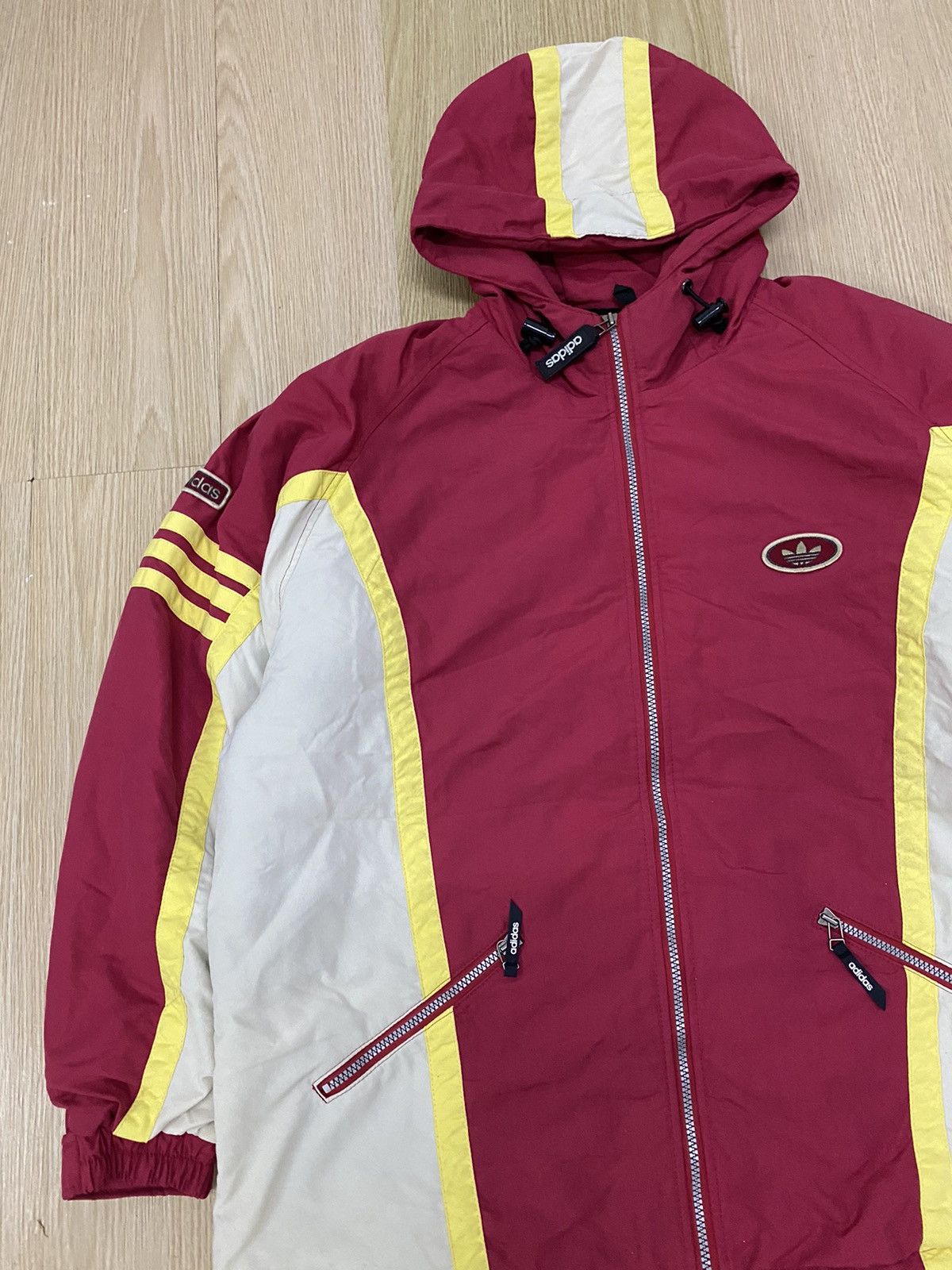 Adidas × Vintage Vintage 90’s Adidas Three Stripes Jacket Size US L / EU 52-54 / 3 - 3 Thumbnail