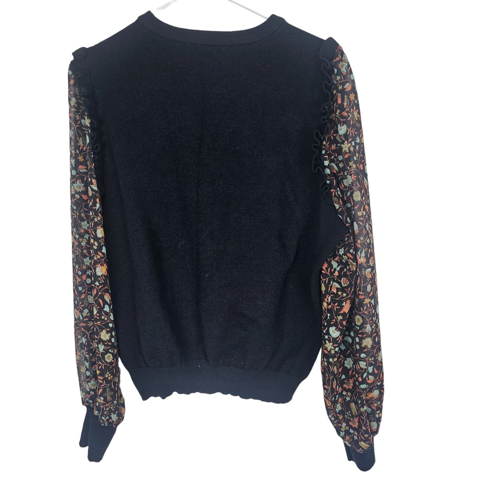 Nanette Lepore Nanette Lepore Womens Floral Sleeve Bow Sweater Size XL Size XL / US 12-14 / IT 48-50 - 8 Thumbnail