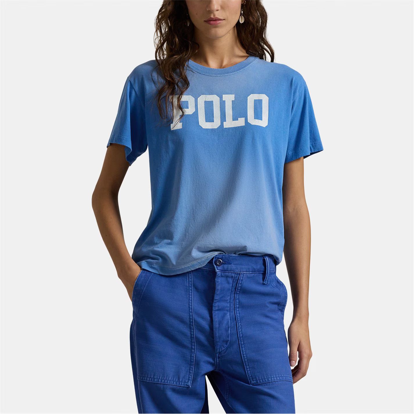 Polo Ralph Lauren o1g2r1mq1025 Varsity T-Shirt in Blue Size L / US 10 / IT 46 - 2 Thumbnail