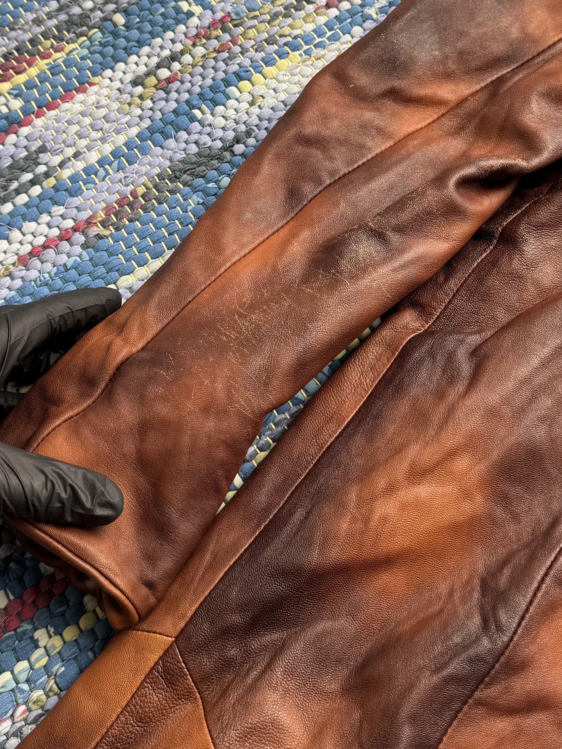 Vintage Vintage Faded Leather Coat A8(V1)D15 Size S / US 4 / IT 40 - 16 Thumbnail