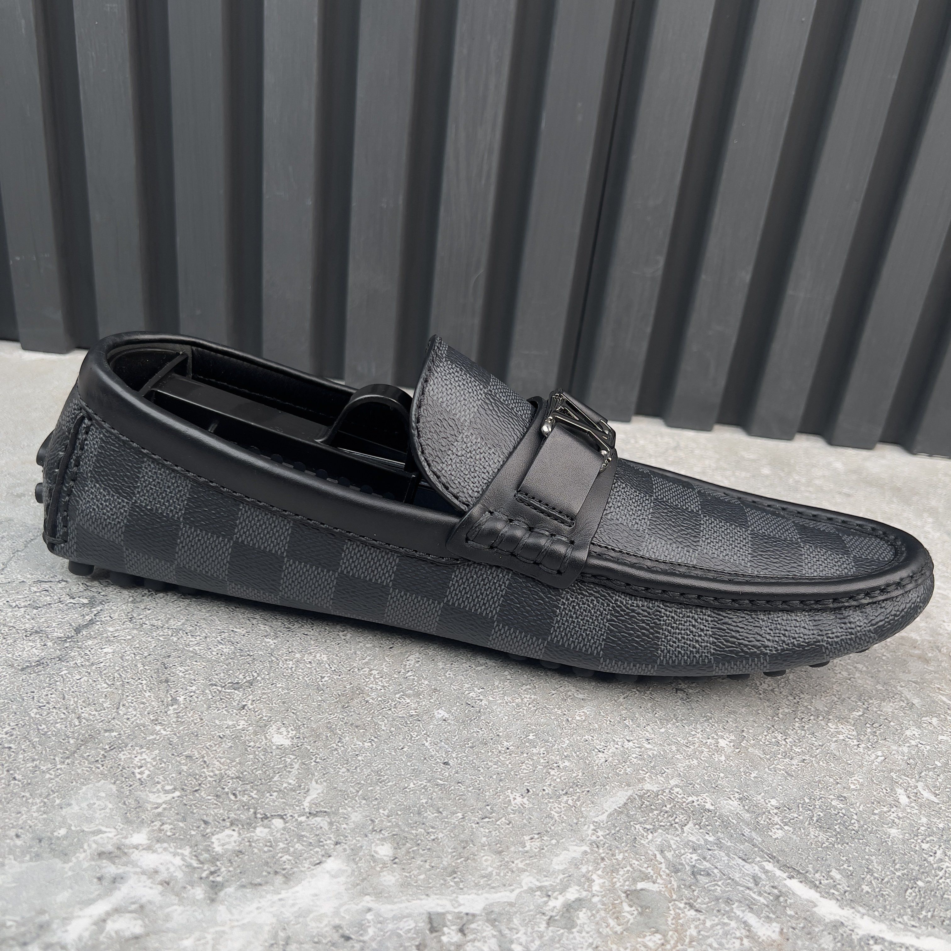 Louis Vuitton RRP$835 Hockenheim Moccasin Graphite Damier Size US 8.5 / EU 41-42 - 8 Thumbnail