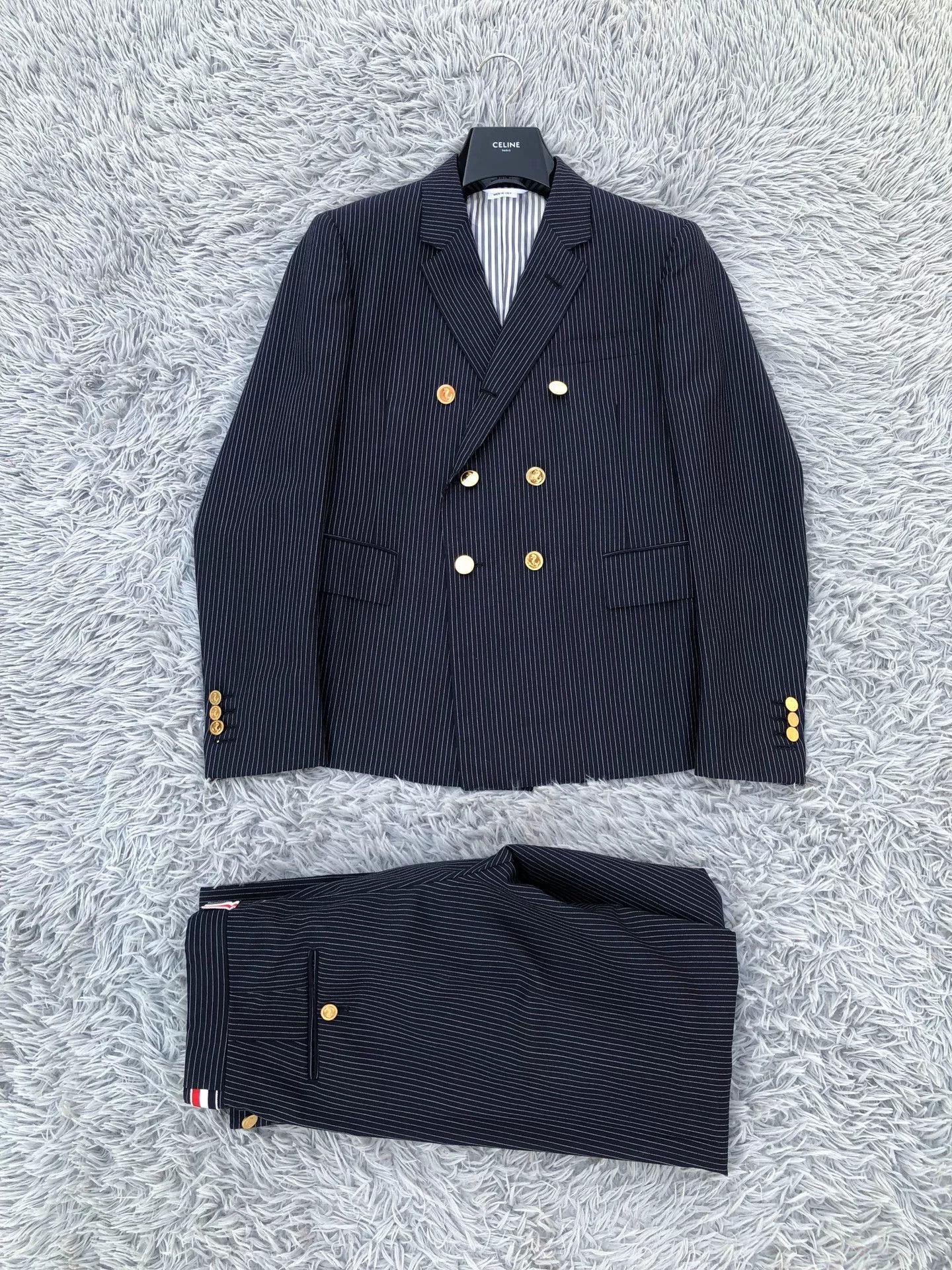 Thom Browne Thom Browne Anchor Gold Button Wool Blazer Size US S / EU 44-46 / 1 - 1 Thumbnail