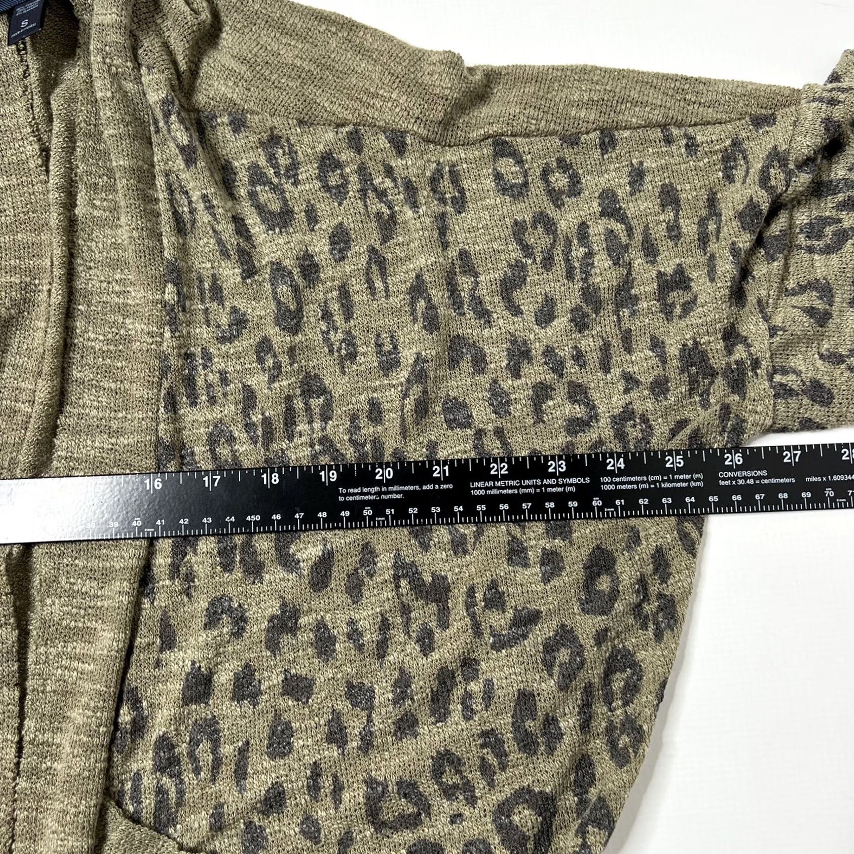 Vintage VINTAGE Daytrip Cardigan Womens S Cheetah Animal Print Open Knit Dolman Sleeve Relaxed Fit Casual Size S / US 4 / IT 40 - 7 Thumbnail