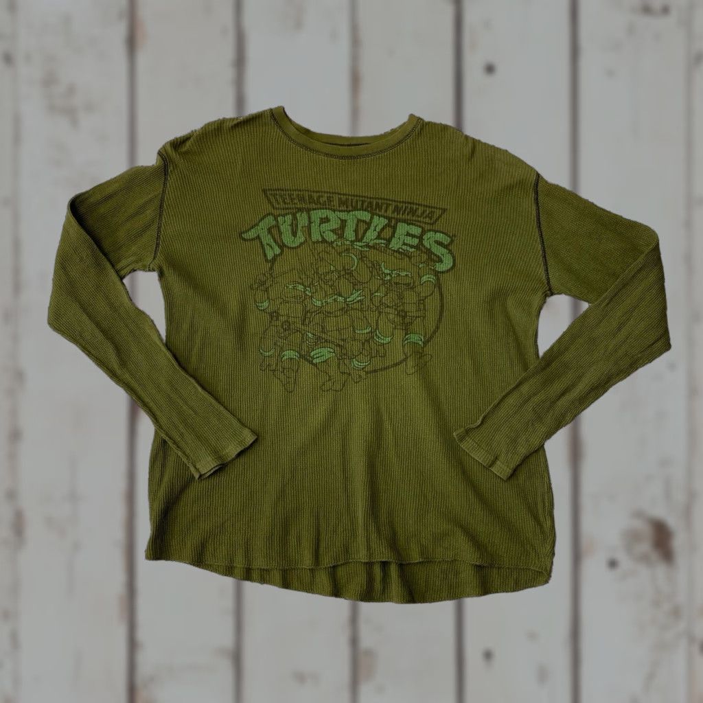 Vintage VINTAGE TMNT Shirt TMNT Blue Short Sleeve Crew Neck Mens L Retro 2005TMNT Style Thermal Shirt Size US L / EU 52-54 / 3 - 1 Thumbnail