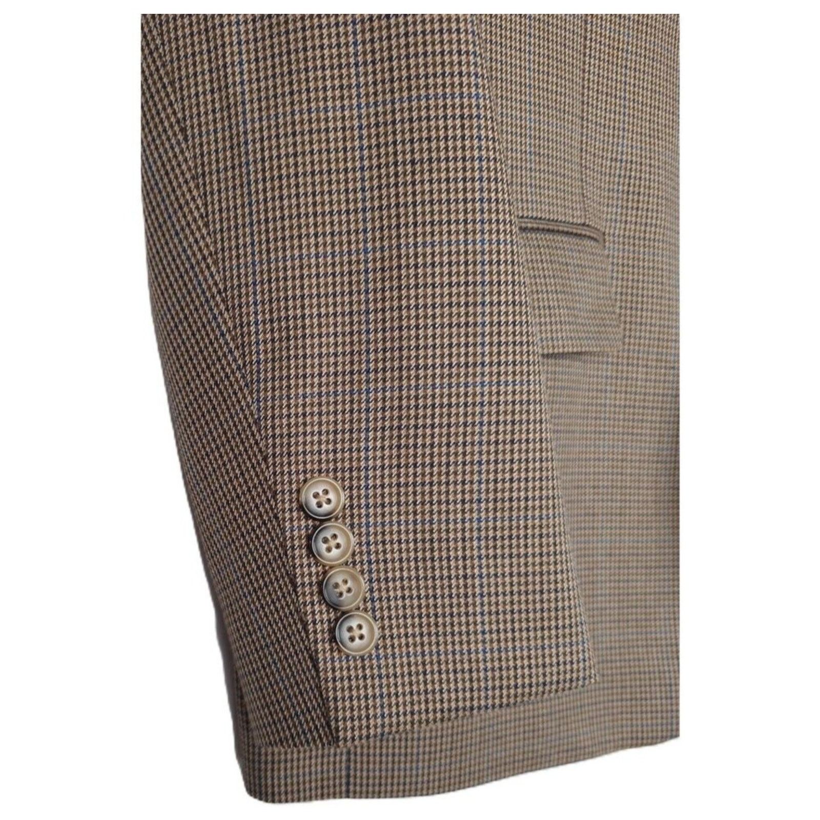 Lauren Ralph Lauren Ralph Lauren LRL Men Blazer Sport Coat Plaid Brown/blue 42R Size 42R - 5 Thumbnail