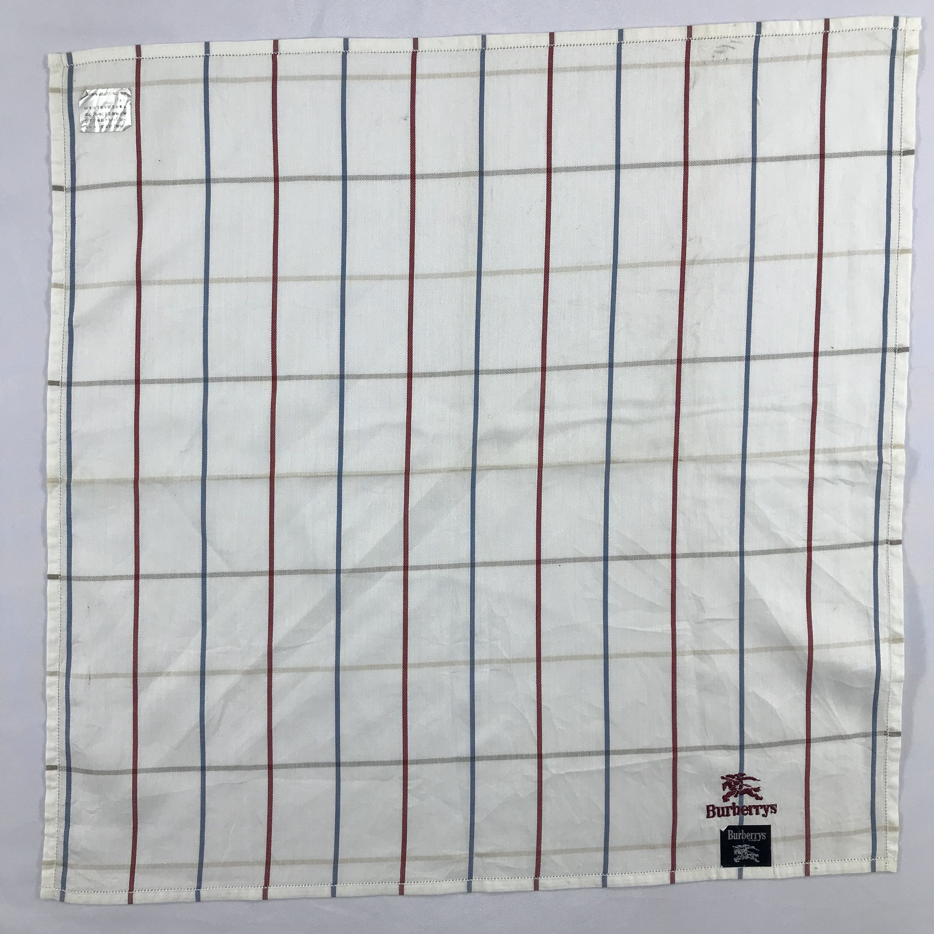 Burberry × Vintage Burberry Bandana / Handkerchief / Neckerchief - S2117 Size ONE SIZE - 1 Thumbnail