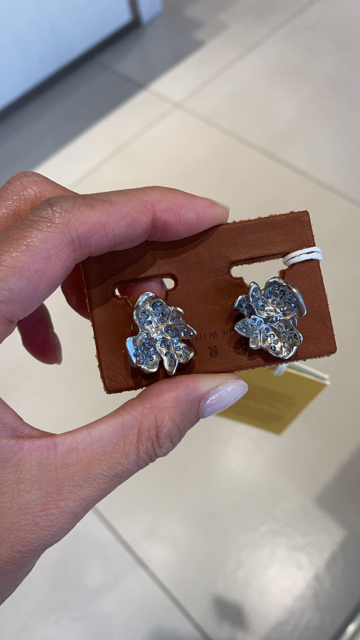 Marni o1f1d3z0725 Size: OS / Metal Flower Stud Earrings in Silver Size ONE SIZE - 1 Thumbnail