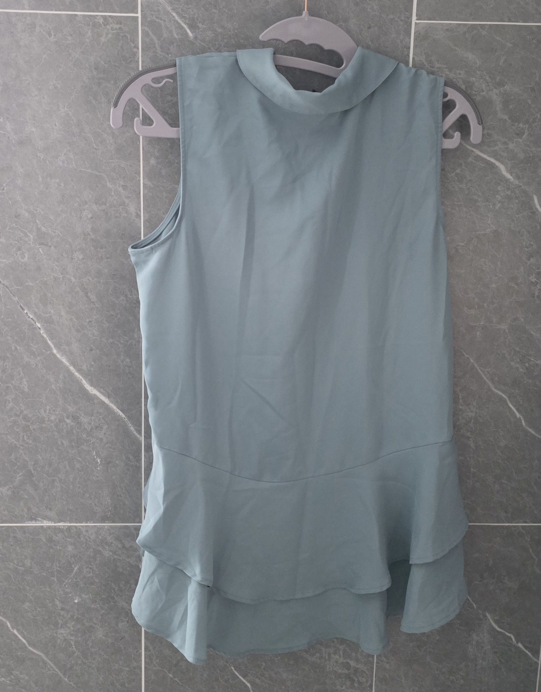 Vera Wang NWOT Simply Vera Vera Wang Sky Blue Tank Peplum BPetite P XS Size XS / US 0-2 / IT 36-38 - 2 Thumbnail