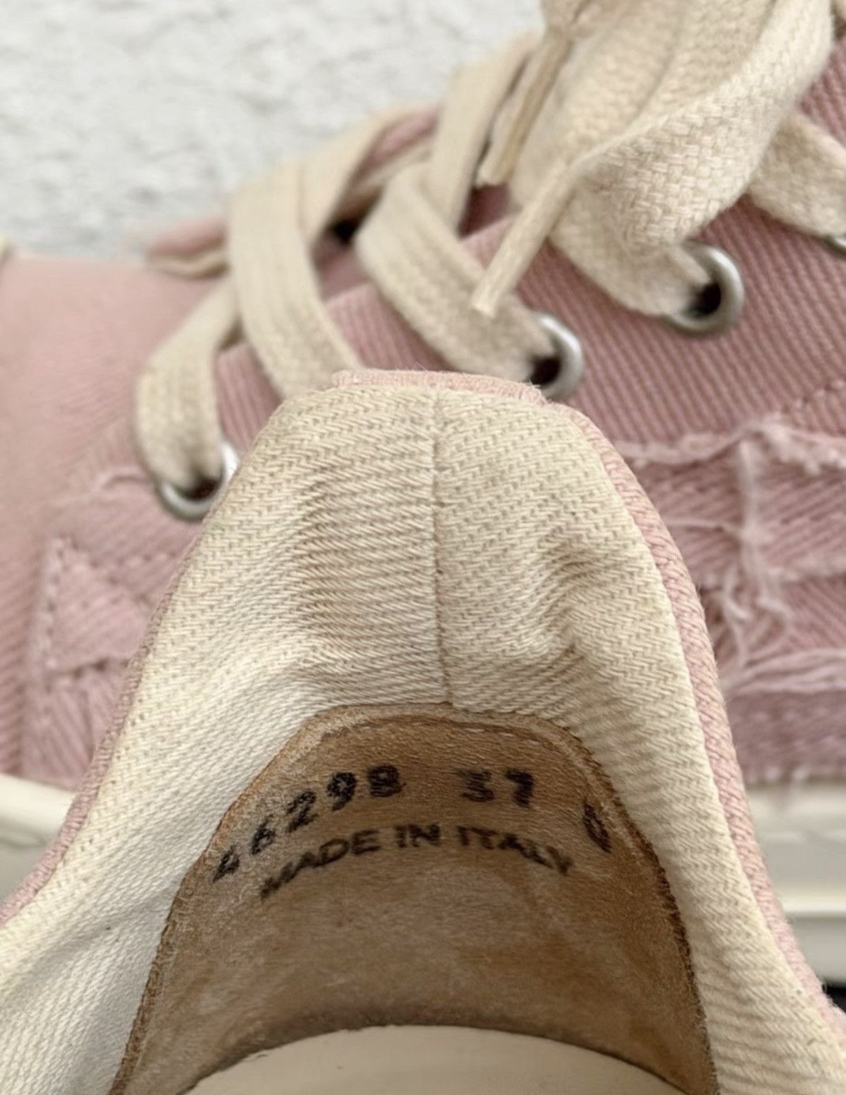 Rick Owens Rick Owens DRKSHDW distressed pink white low-top sneakers Size US 6 / IT 36 - 6 Thumbnail