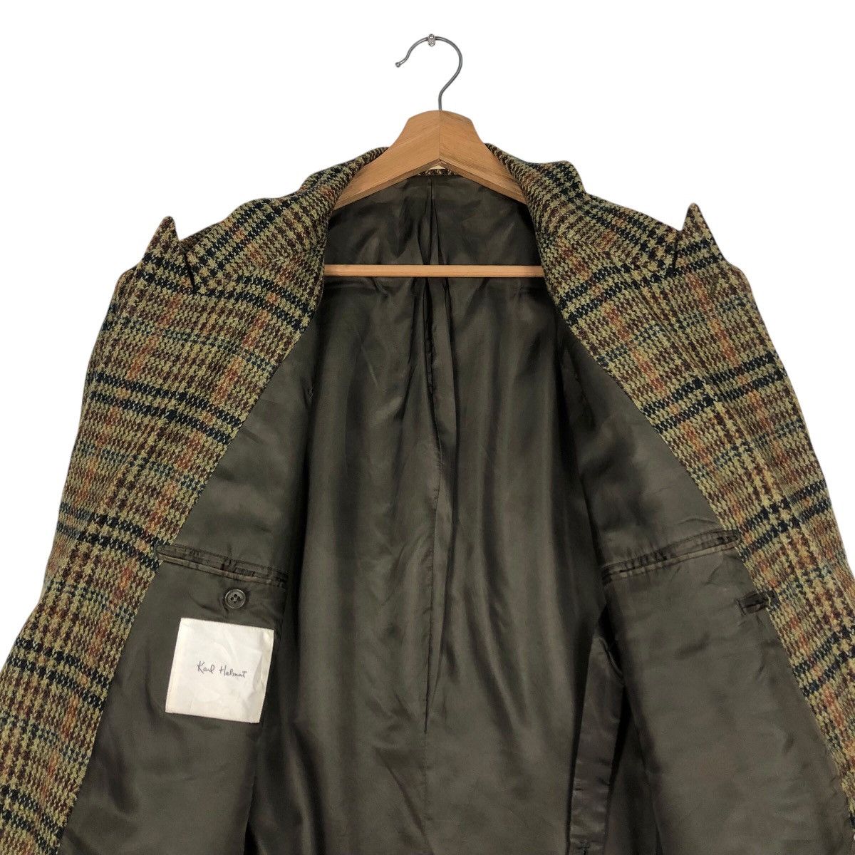 Japanese Brand 📌Vintage Wool Coats Jacket Karl Helmut Tartan Design Size US M / EU 48-50 / 2 - 15 Thumbnail