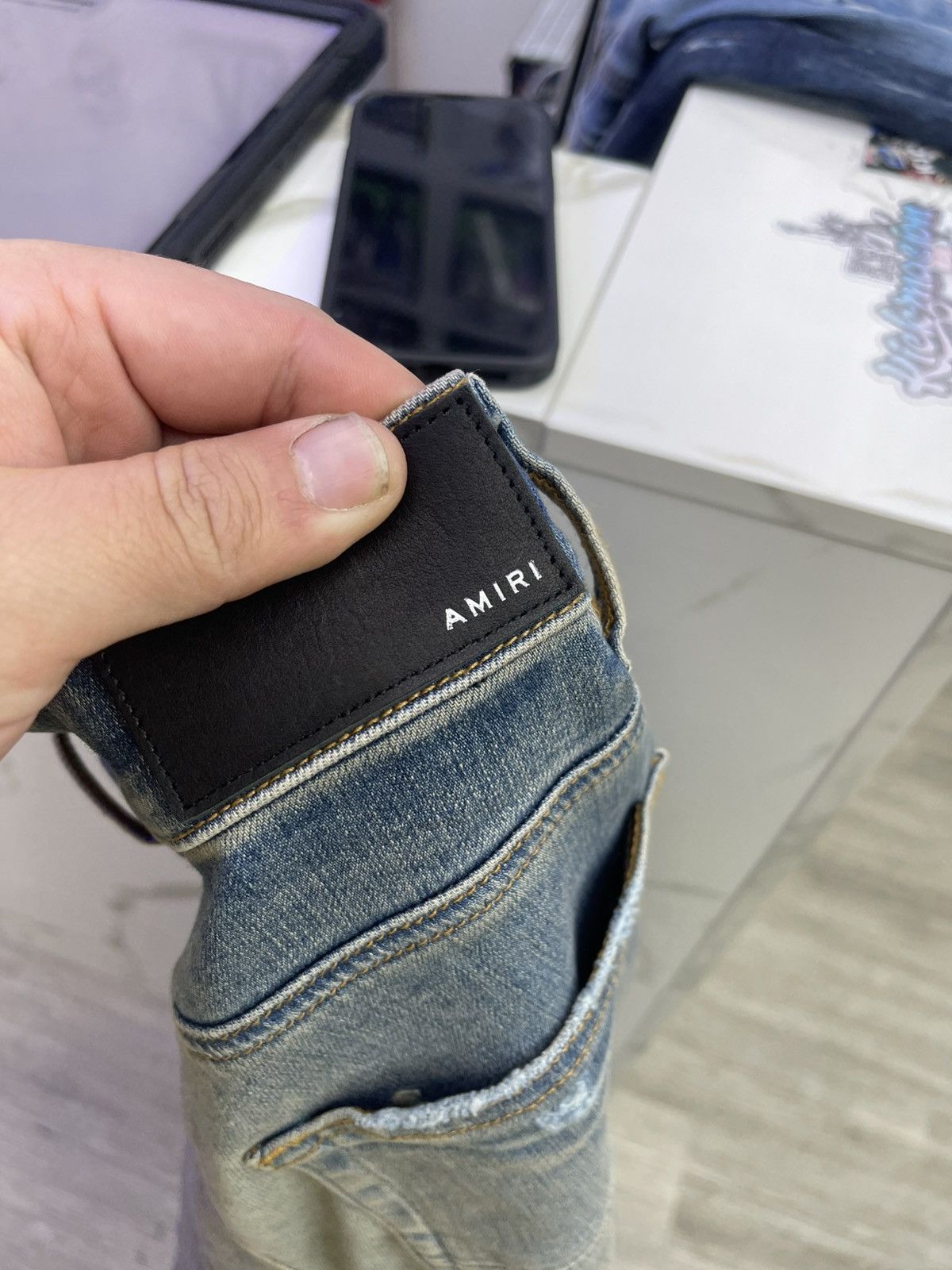 Amiri Amiri MX1 (Orange Plaid) jeans blue Size US 33 - 3 Thumbnail