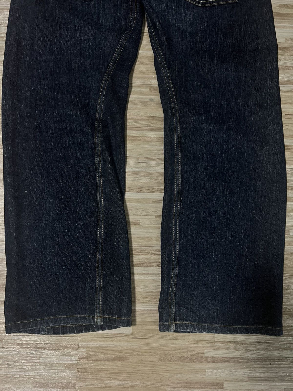 Japanese Brand 💥DOUBLE WAIST 90s DOMINATE HANDCRAFTED JEANS 💥 Size US 35 - 15 Thumbnail
