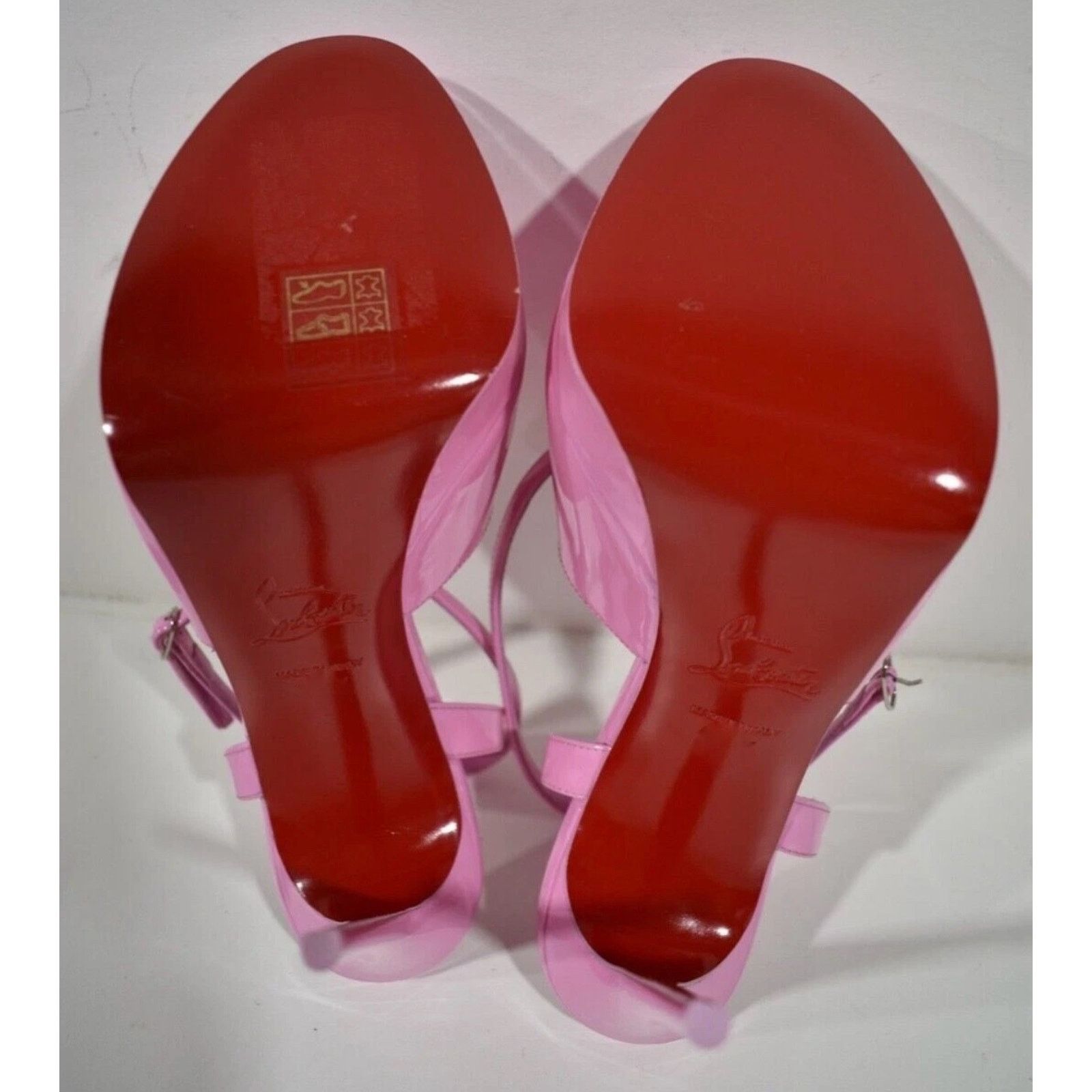 Christian Louboutin Miradona 120 Pink Patent Ankle Strap Sandal Heel Pump 38 Size US 8 / IT 38 - 11 Thumbnail