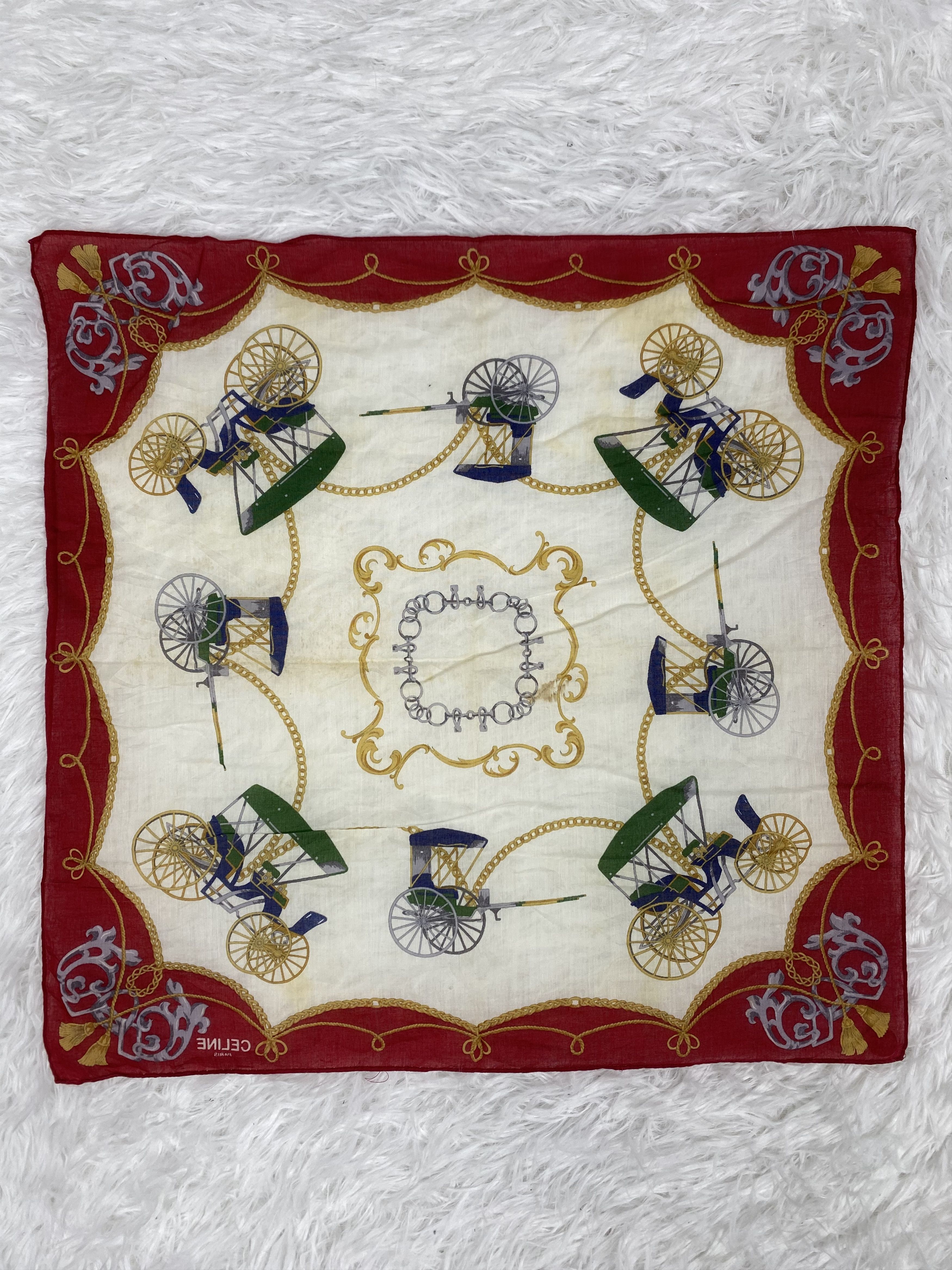 Celine Vintage Celine Handkerchief PH0061 Size ONE SIZE - 5 Thumbnail