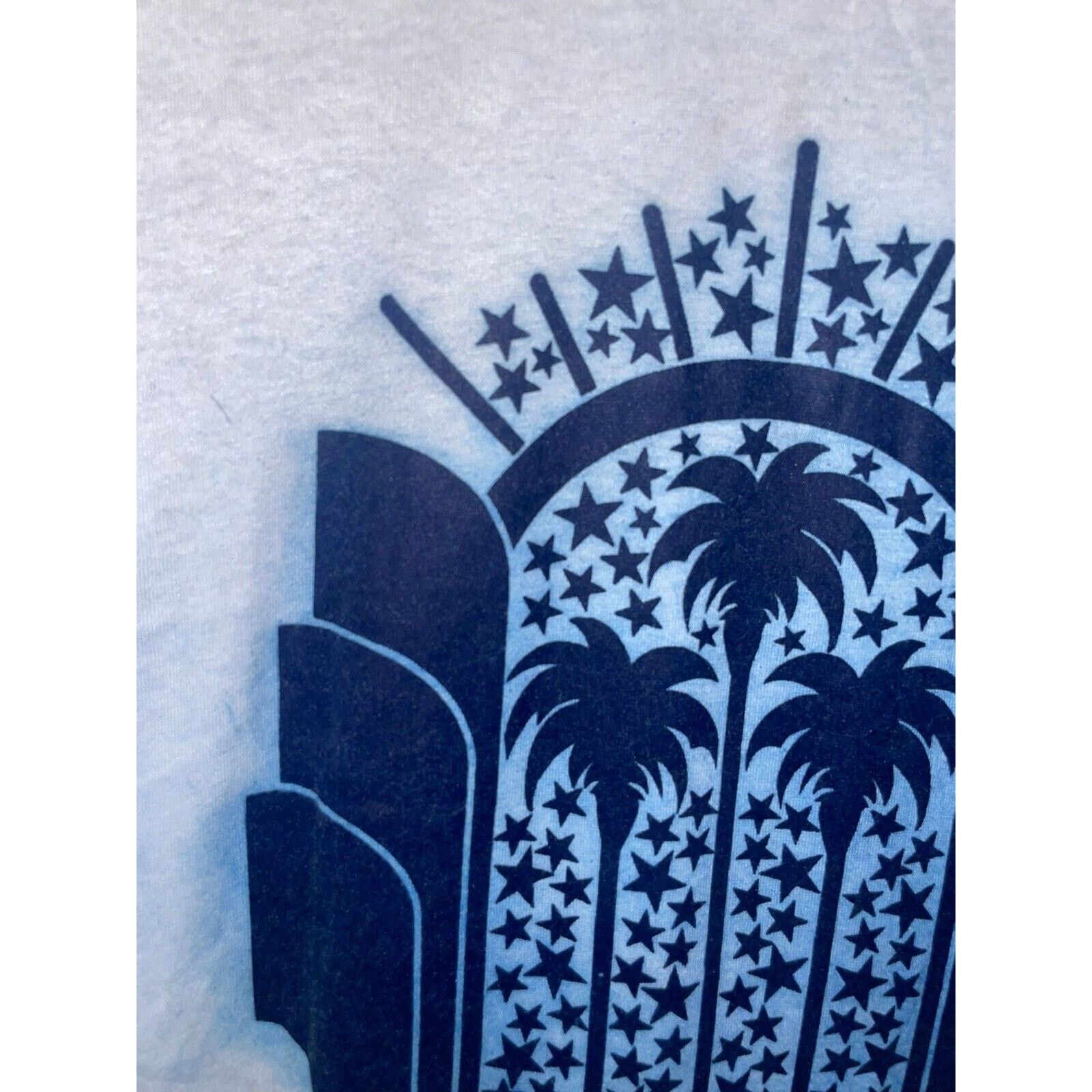 Jerzees 1990 Las Vegas NV Palm Tree Graphic Blue White Shirt VTG 90s Size US XL / EU 56 / 4 - 3 Thumbnail