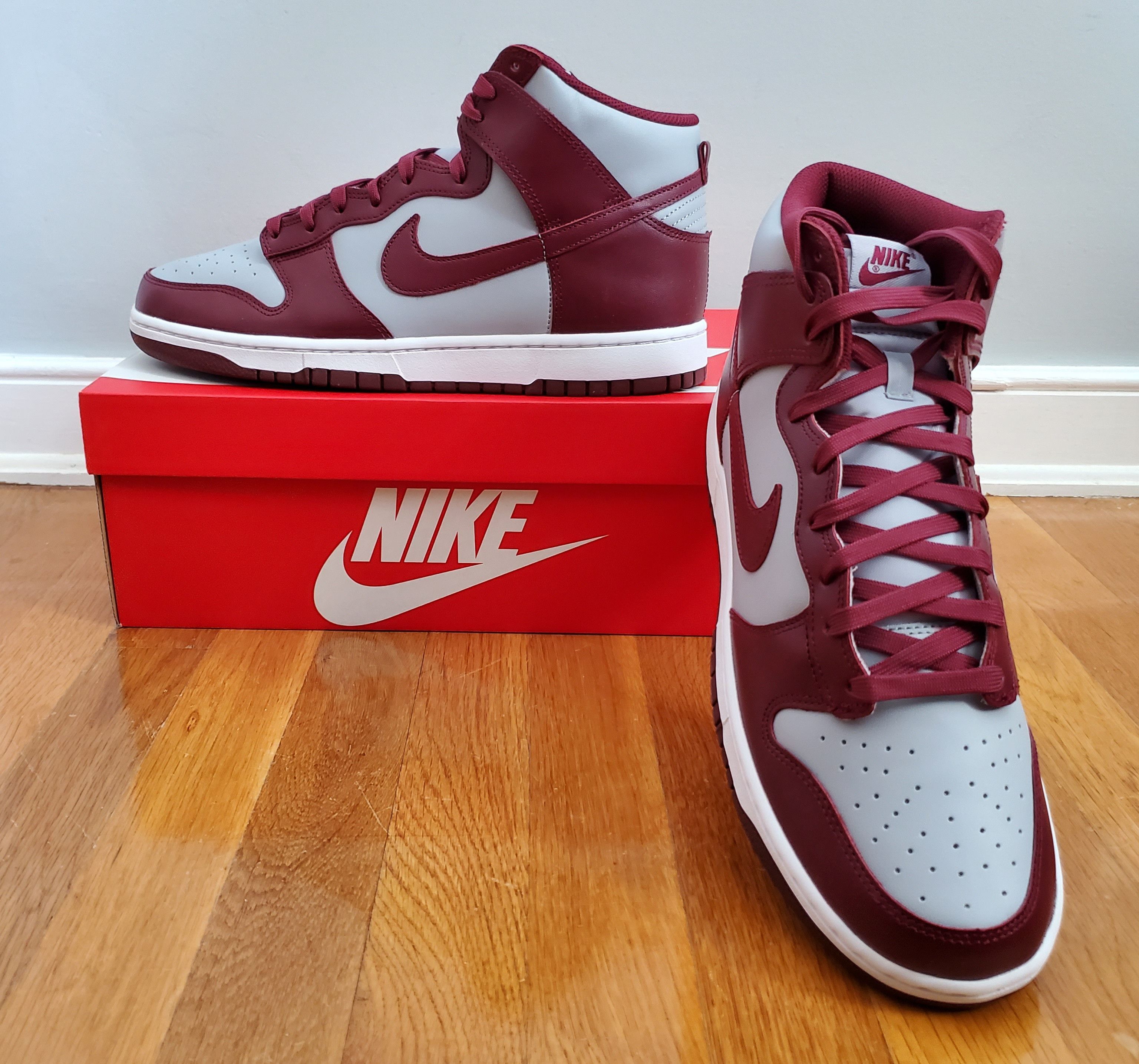 image of Nike Dunk High Retro 'dark Beetroot' Shoes in Dark Beetroot/Gray, Men's (Size 12)