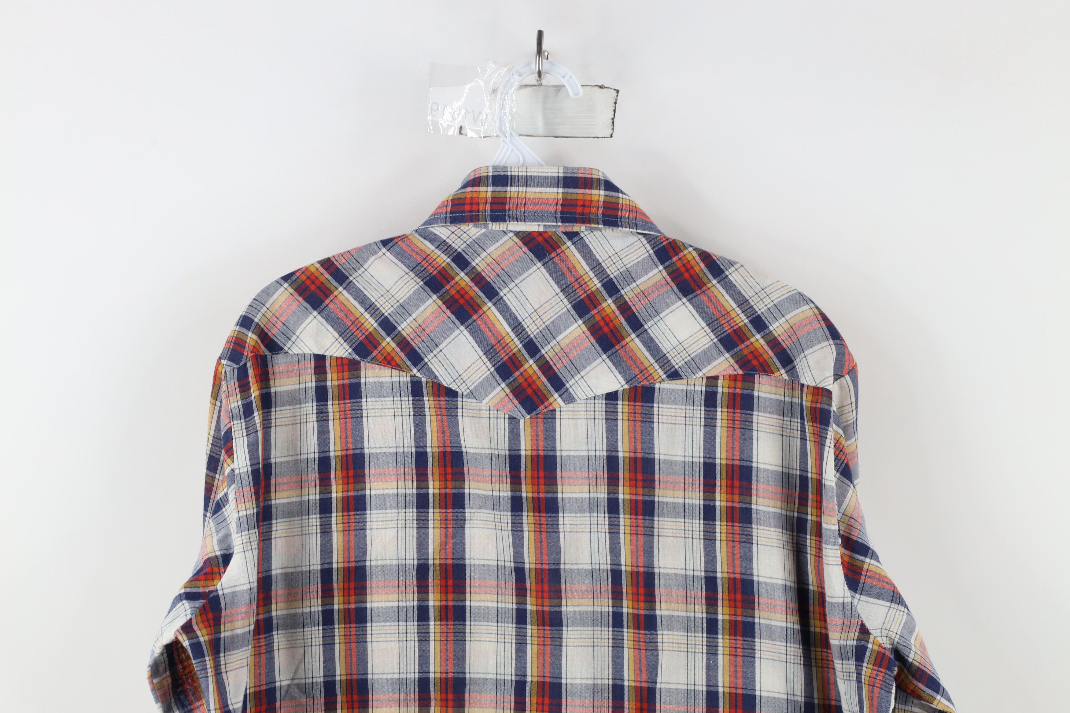 Vintage Vintage 70s Rockabilly Plaid Western Snap Button Shirt Size US M / EU 48-50 / 2 - 11 Thumbnail