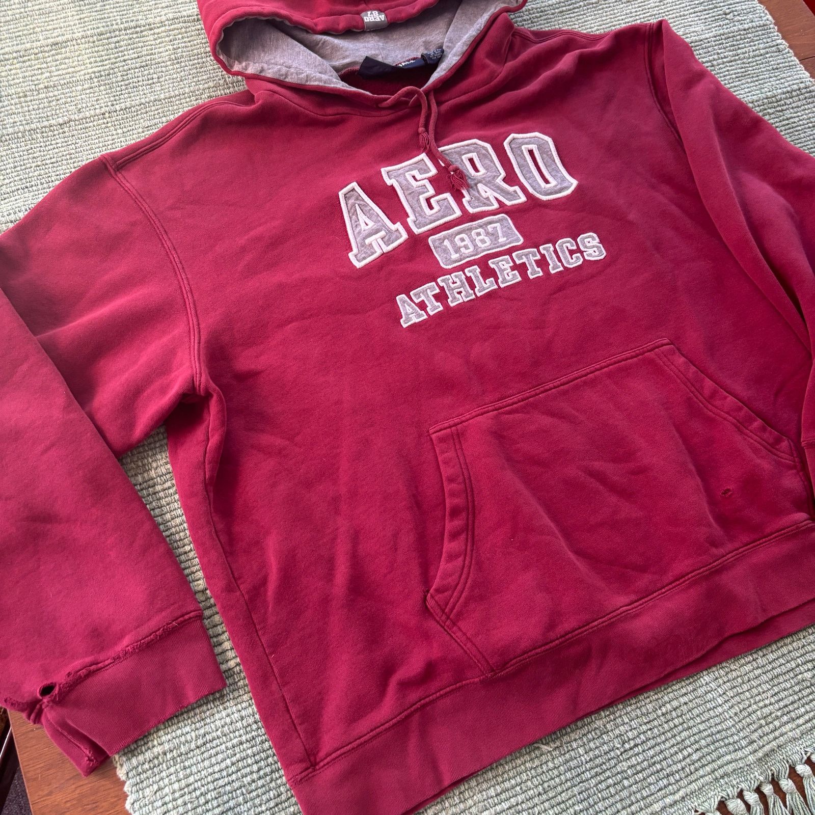 Aeropostale × Vintage Vintage Y2K Red Aeropostale Aero Athletics Hoodie Sz XL Size US XL / EU 56 / 4 - 6 Thumbnail