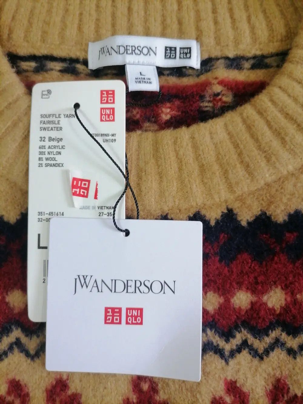 JW Anderson × Uniqlo Uniqlo x JW Anderson Souffle Yarn Fairisle sweater Size US L / EU 52-54 / 3 - 5 Thumbnail