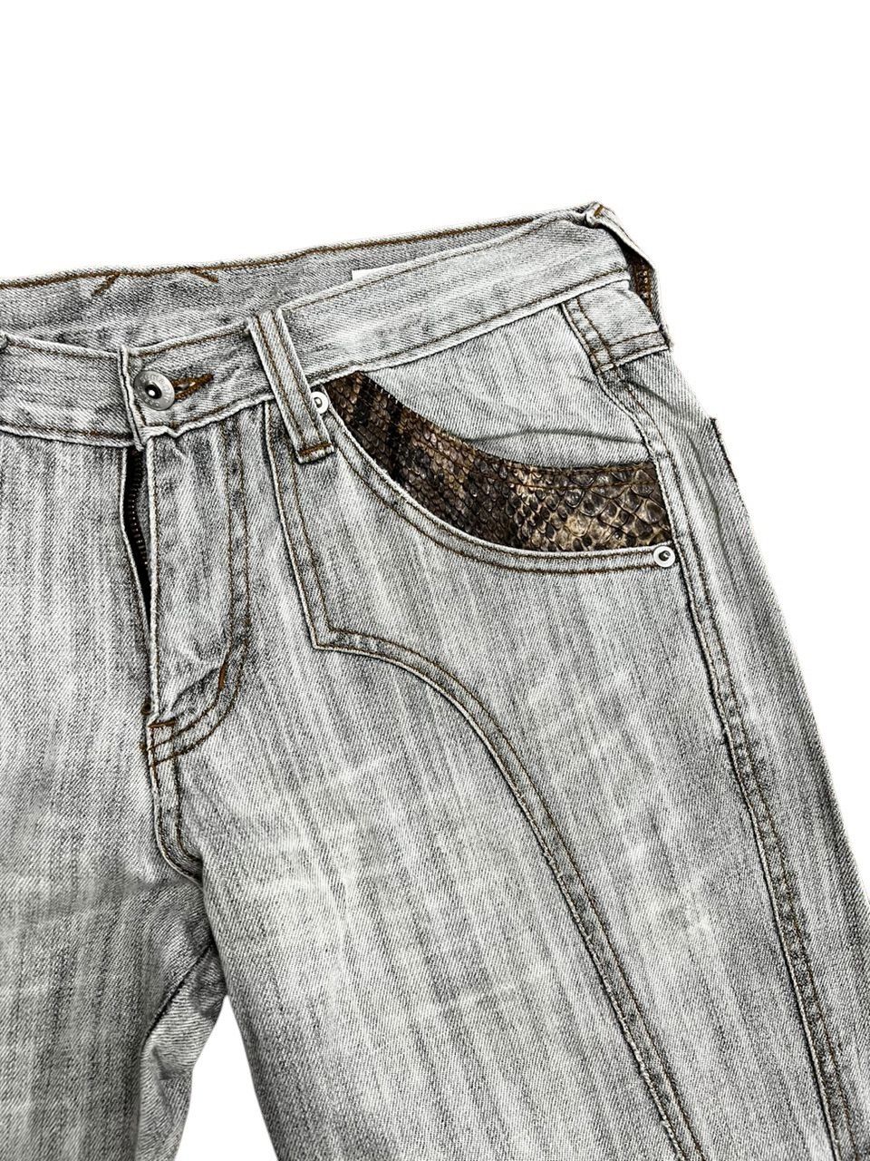 semanticdesign Phyton Snake Skin Flare Semantic Design Jeans Size US 31 - 3 Thumbnail