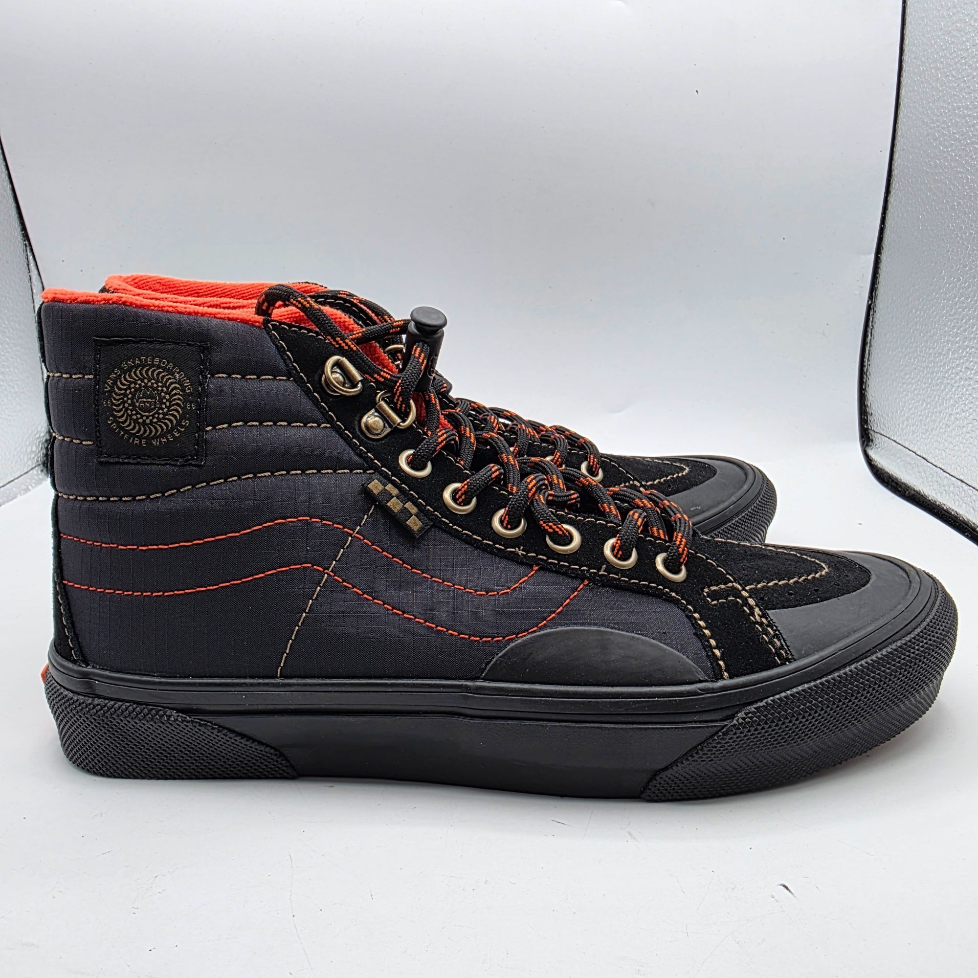 Vans Vans Sk8-Hi Reissue X Spitfire Wheels Mens Size 7.5 Black Re Size US 7.5 / EU 40-41 - 12 Thumbnail