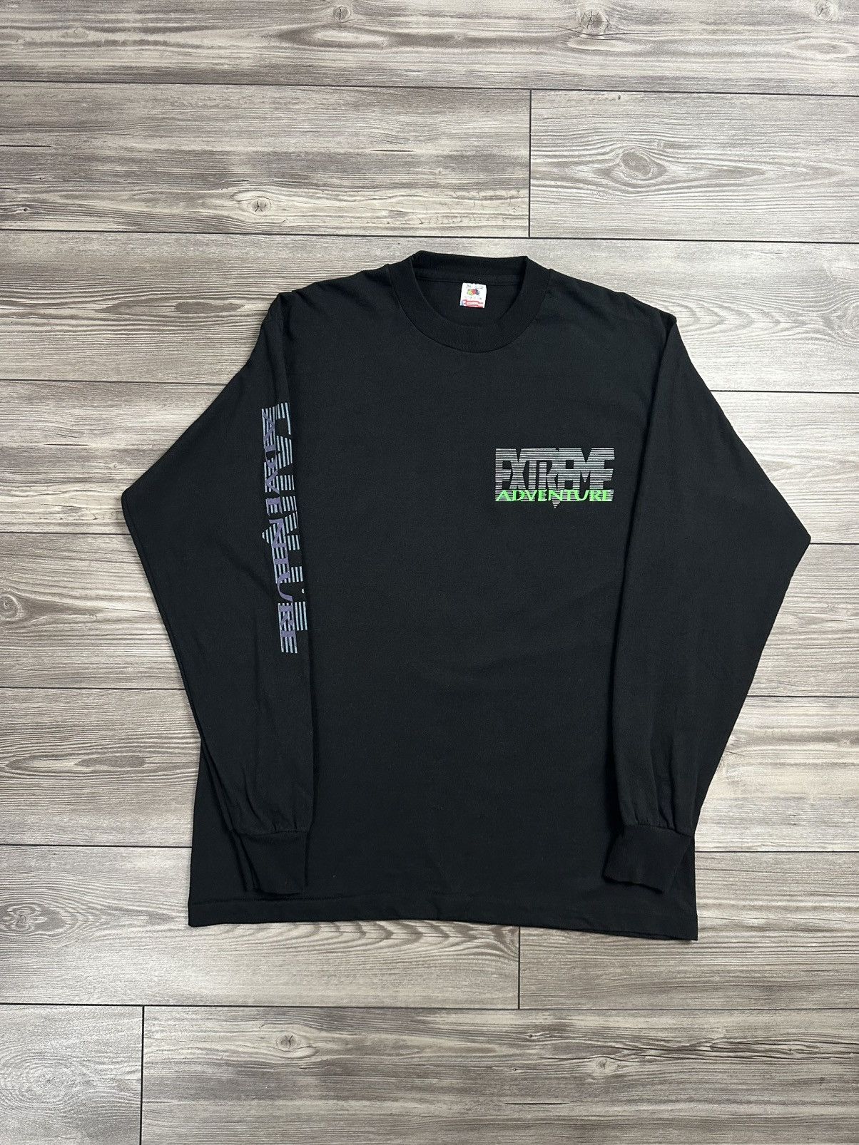Fruit Of The Loom × Vintage Vintage 90’s Extreme Adventure Snowboarding Longsleeve Size US XL / EU 56 / 4 - 2 Thumbnail