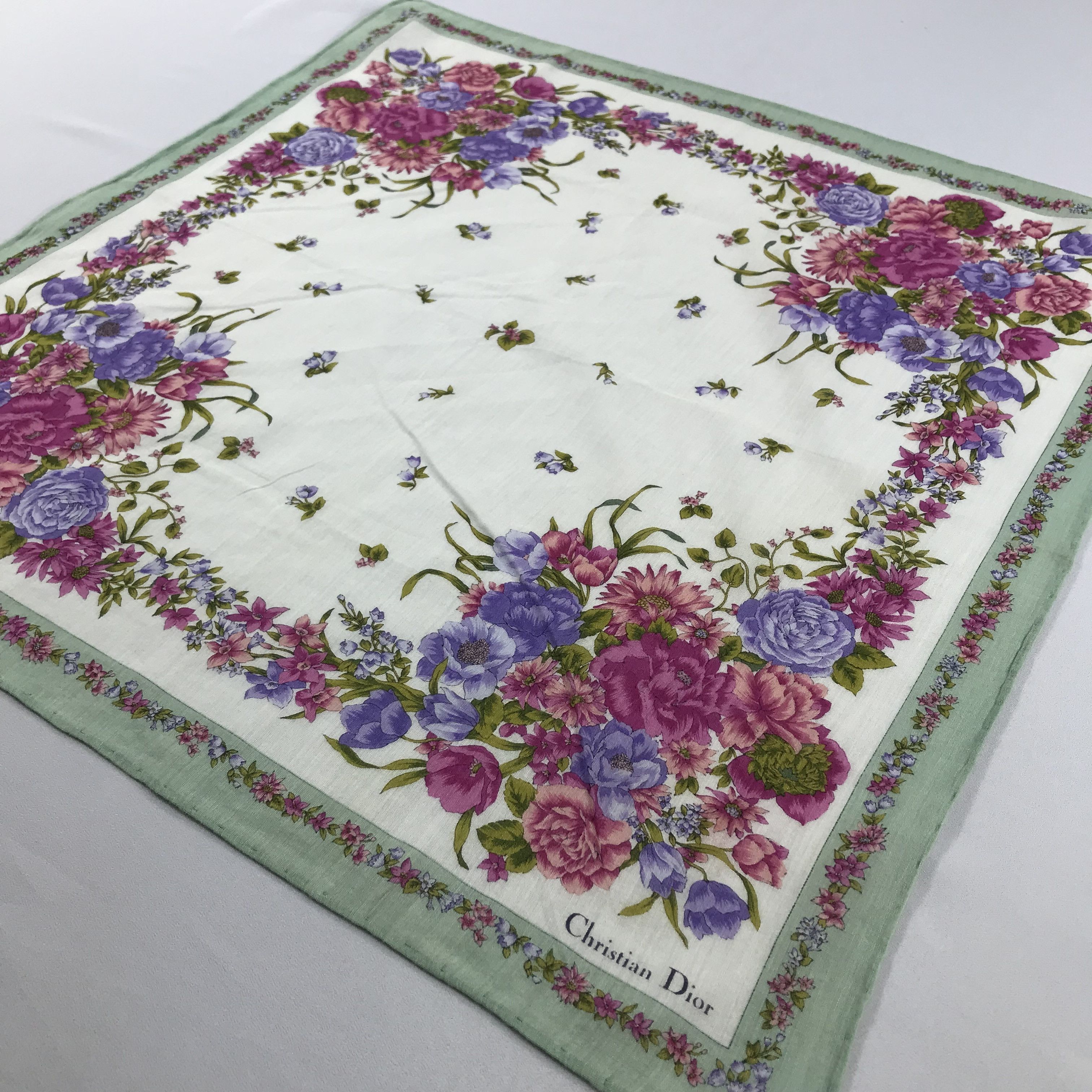 Vintage Christian Dior Bandana / Handkerchief / Neckerchief - S2227 Size ONE SIZE - 2 Thumbnail