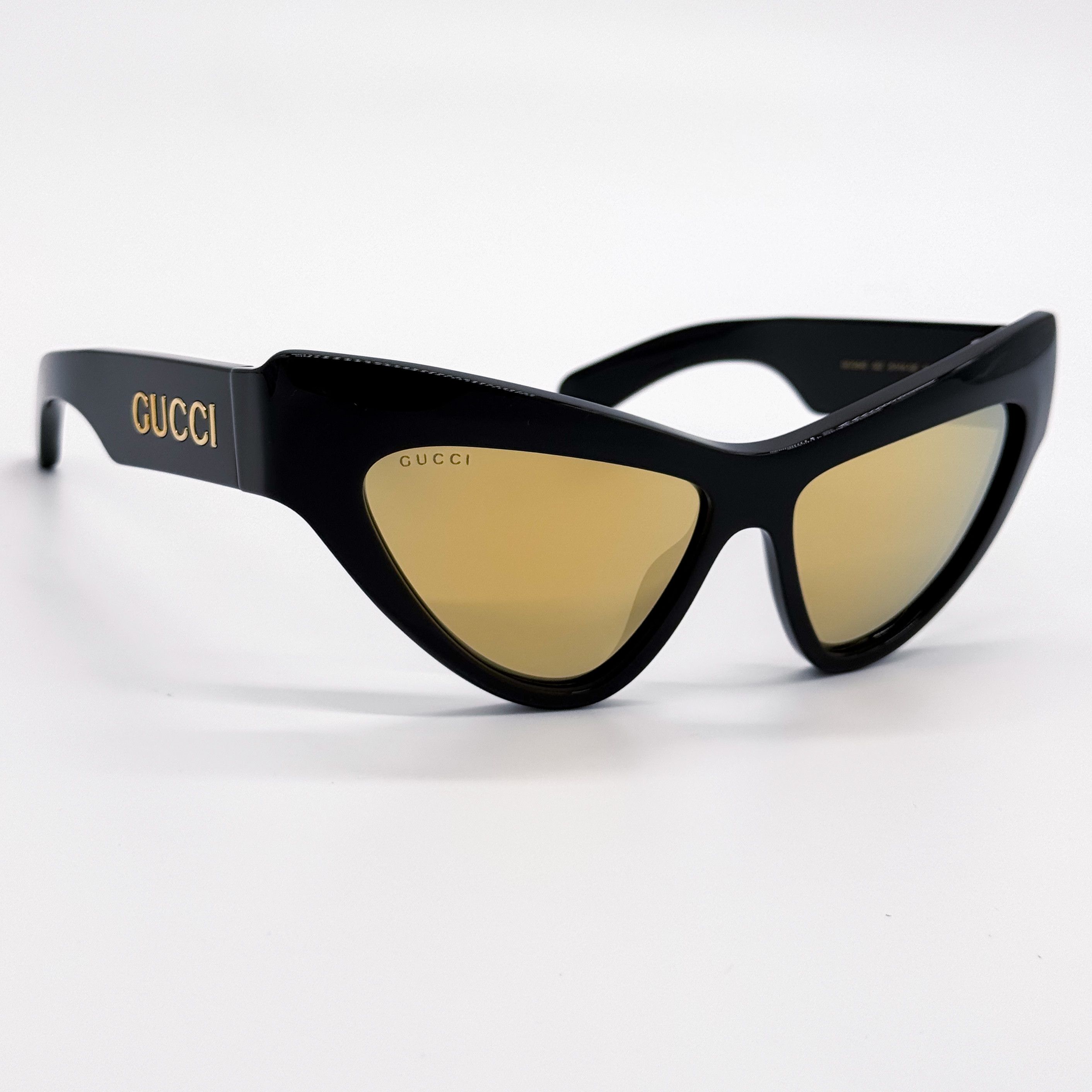 Gucci NEW GUCCI GG1294S 002 WOMEN BLACK GOLD CAT EYE SUNGLASSES Size ONE SIZE - 6 Thumbnail