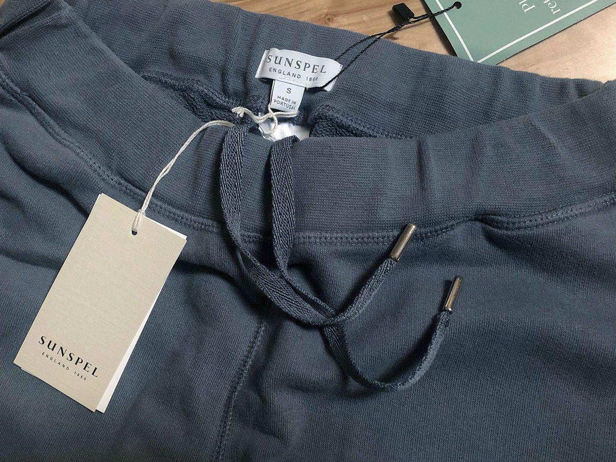 Sunspel Sunspel Blue Gray Loopback Track Pant Sweatpant Portugal Size US 30 / EU 46 - 9 Thumbnail