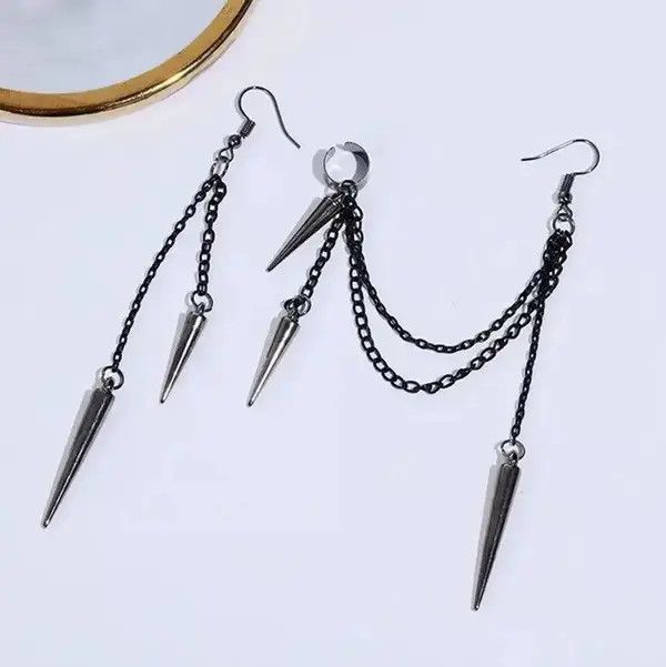 Other Black Geometric Cone Earring Size ONE SIZE - 2 Thumbnail